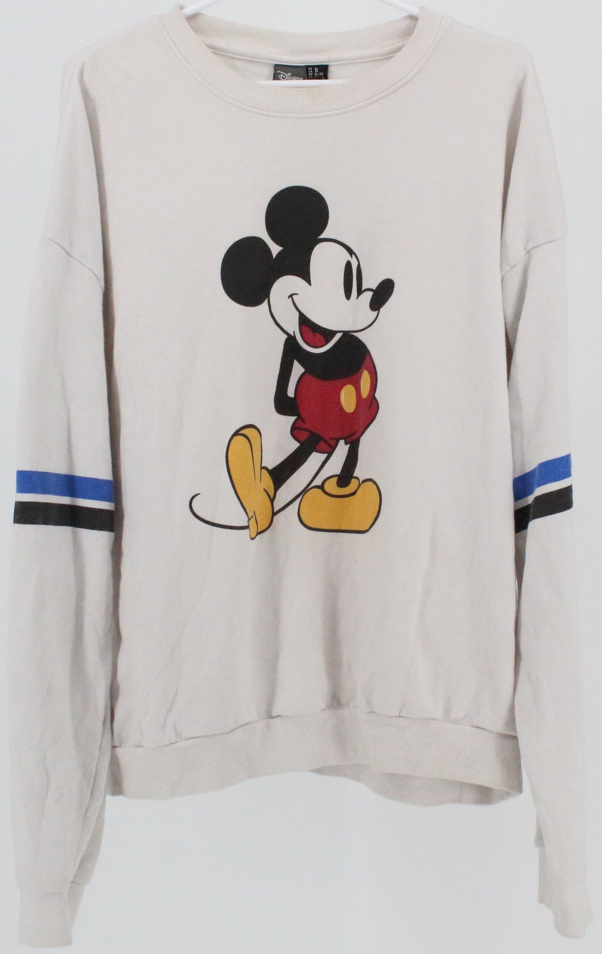 Disney Mickey Front Silk White Sweatshirt