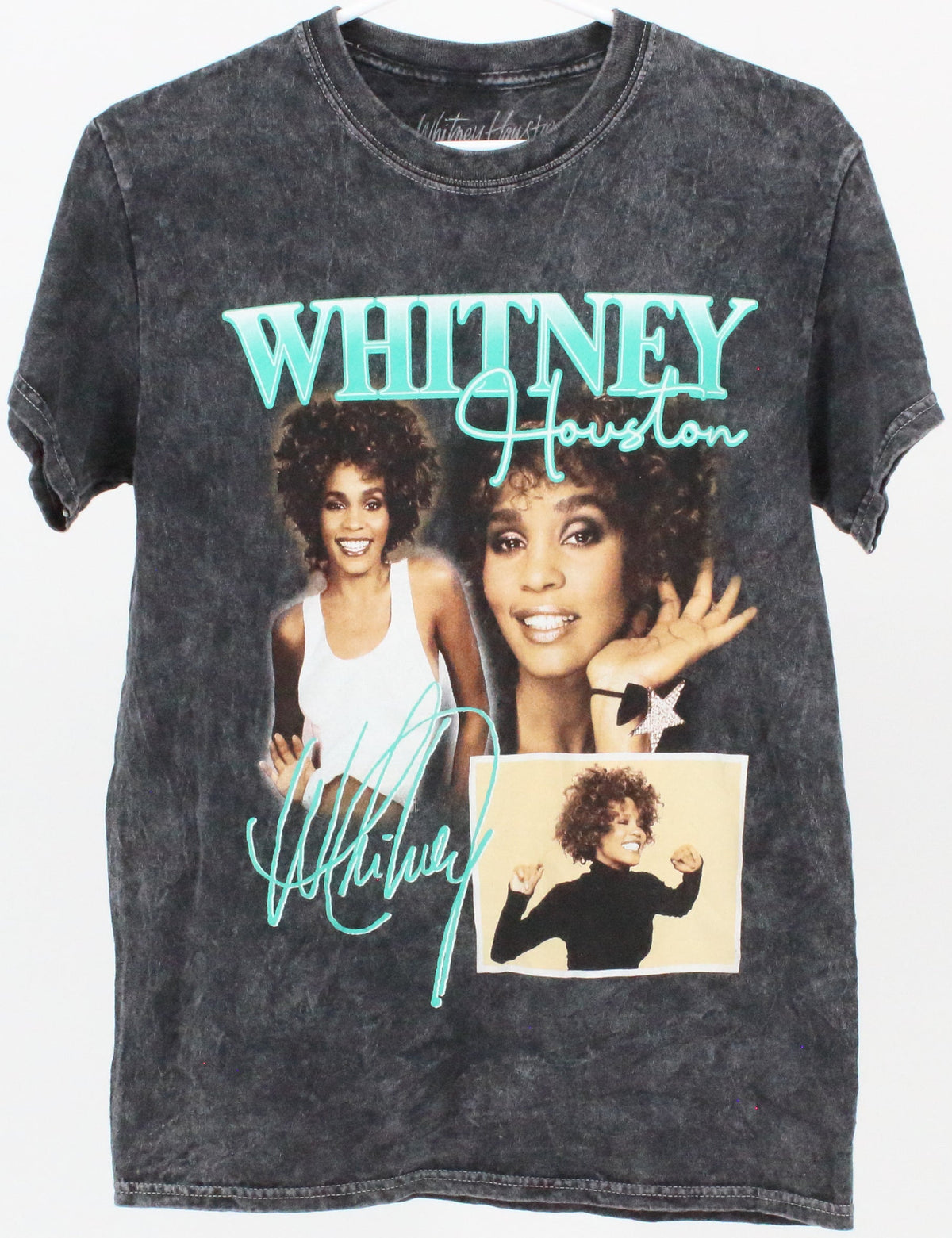 Whitney Houston Black Tie Dye Band Tee