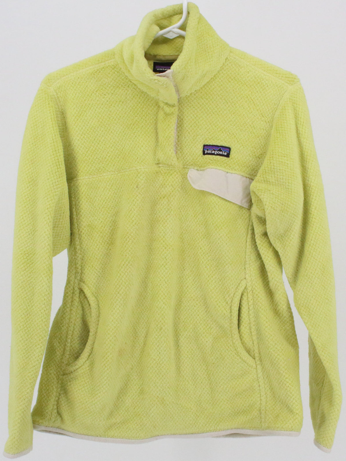 Patagonia Yellow and Off White Front Pocket Women's Fleece