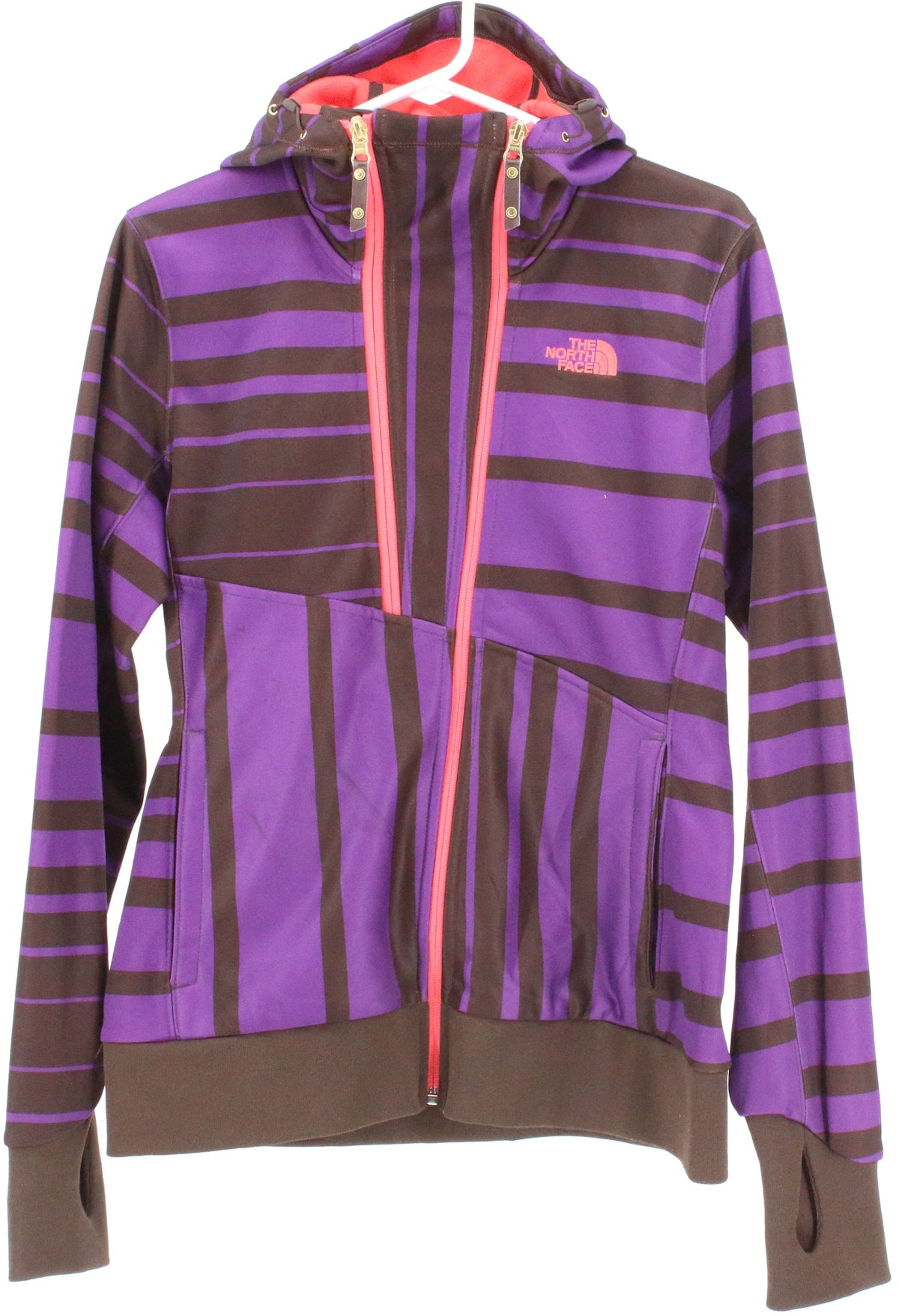 The North Face Purple Brown and Pink Print Women's Hooded Jacket