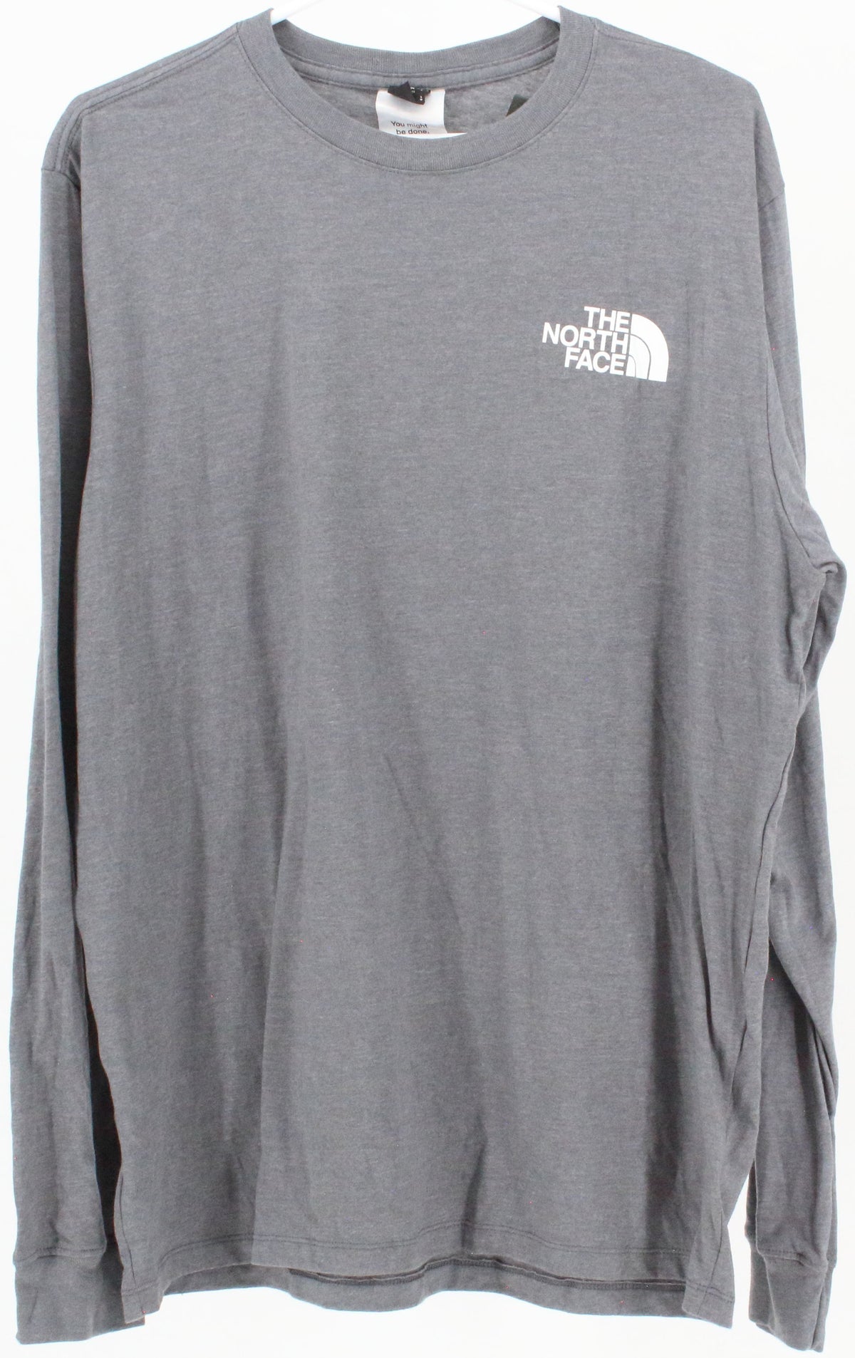 The North Face Grey Front and Back Silk Long Sleeve T-Shirt