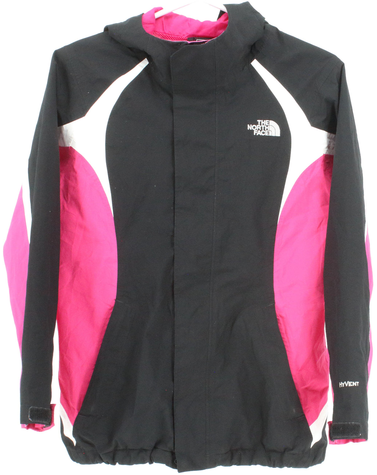 The North Face HyVent Black Pink and White Girl's Jacket