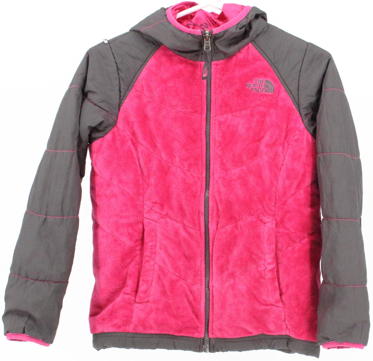 The North Face Pink and Charcoal Reversible Girl's Jacket