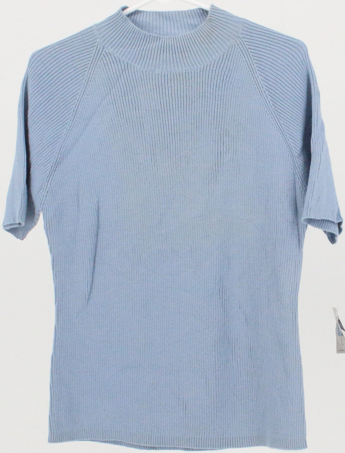 Crazy Horse Light Blue Short Sleeve Women's Sweater