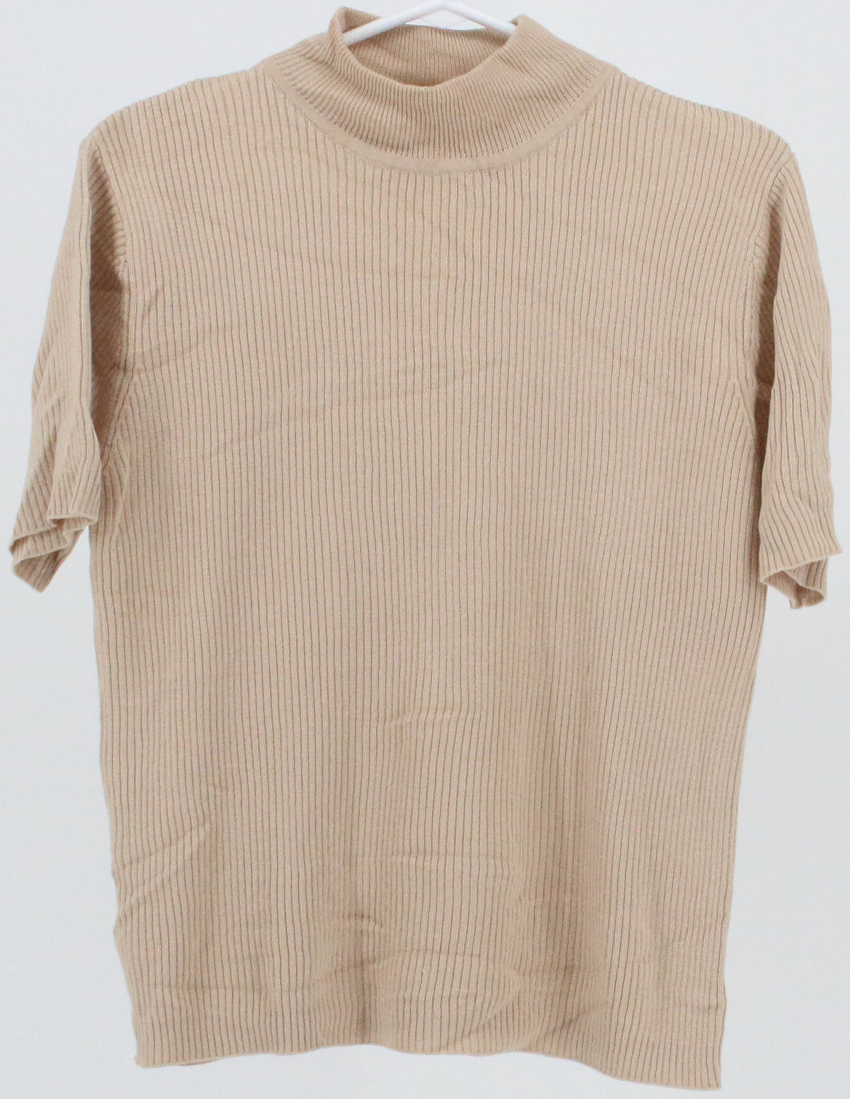 Croft & Barrow Beige Short Sleeve Women's Sweater