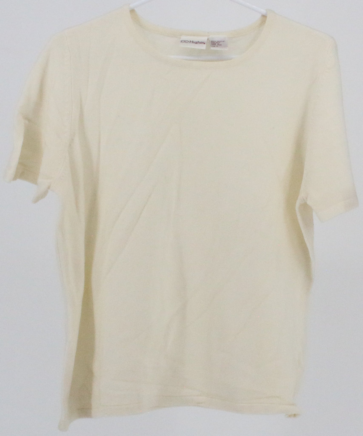 CC Hughes Off White Short Sleeve Women's Sweater