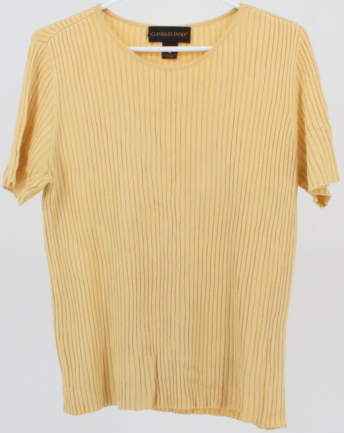 Classiques Entier Yellow Short Sleeve Women's Sweater