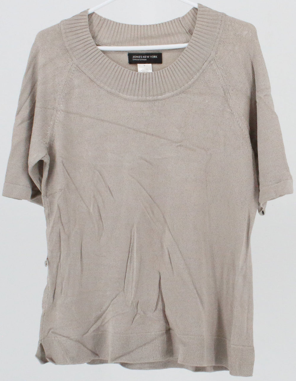 Jones New York Grey Short Sleeve Women's Sweater