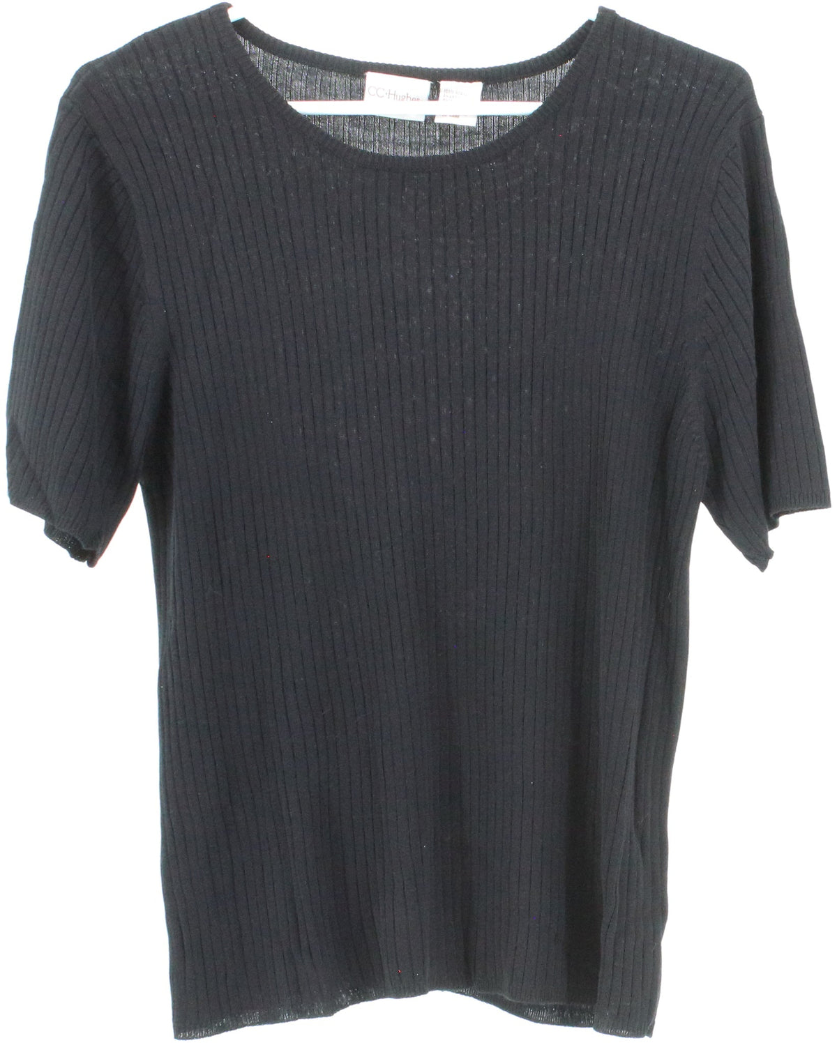 CC Hughes Black Short Sleeve Women's Sweater