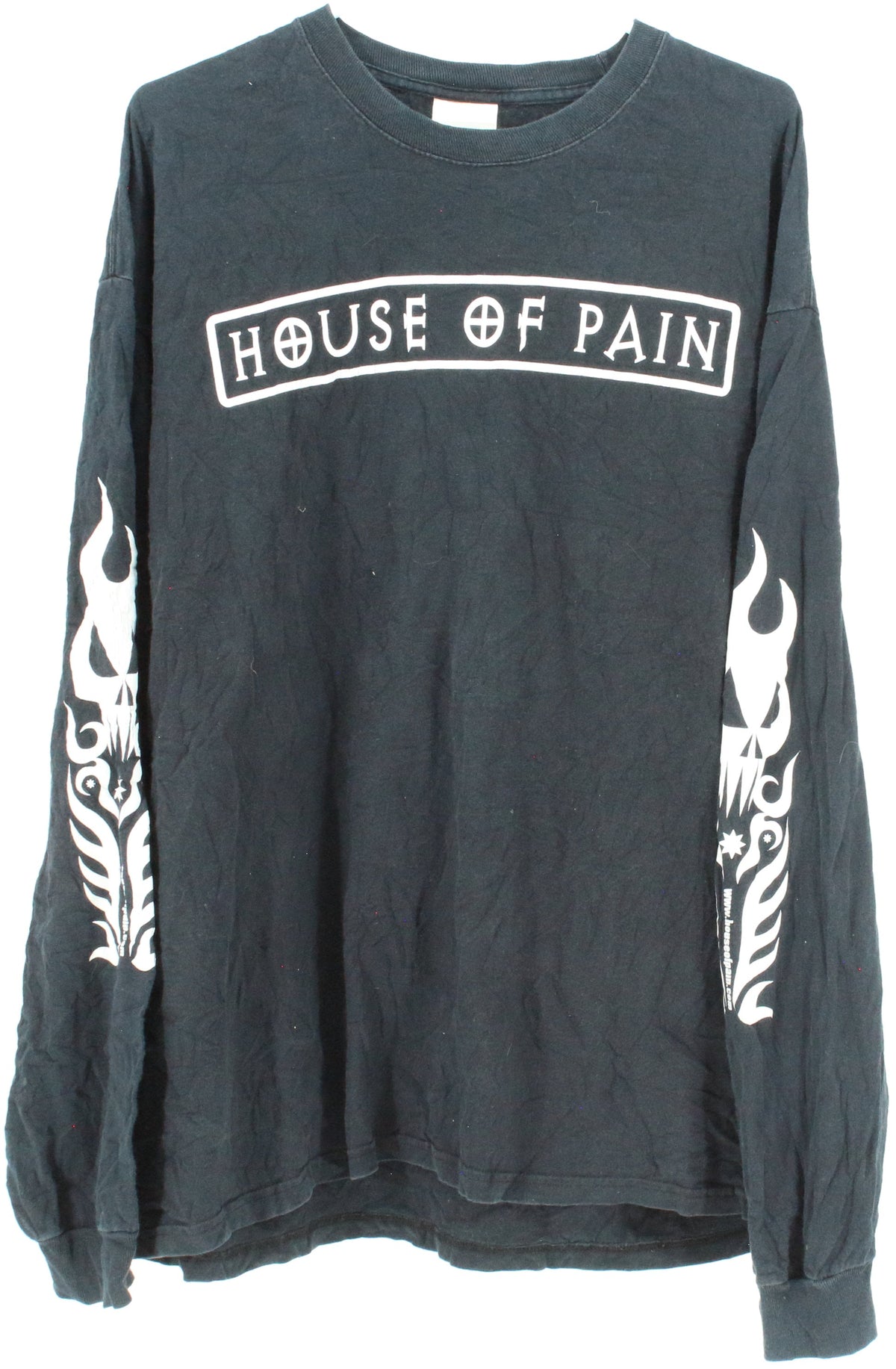 Port and Company House of Pain Black and White Long Sleeved T-Shirt