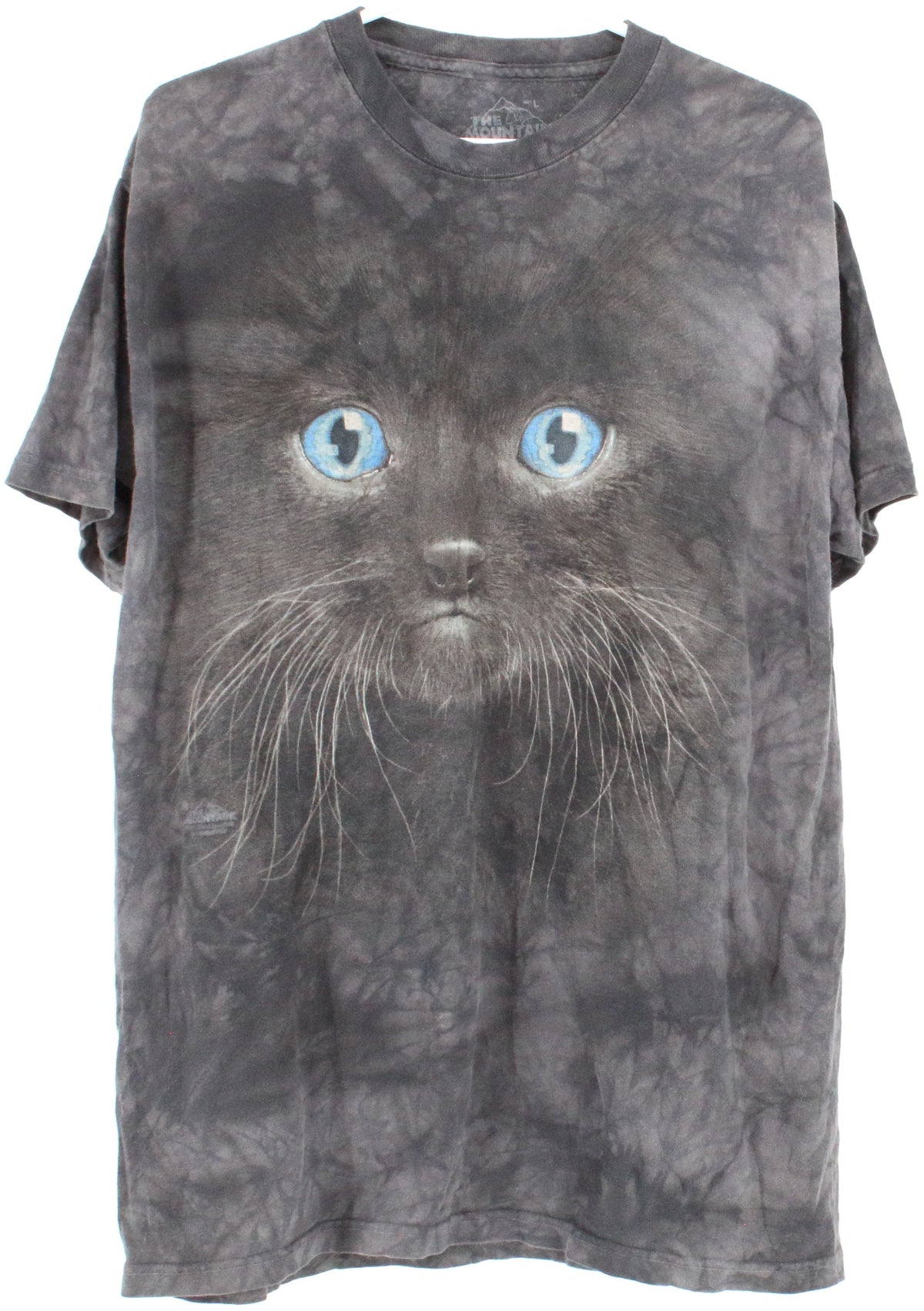 The Mountain Blue Eyes Animal Print Black T-Shirt