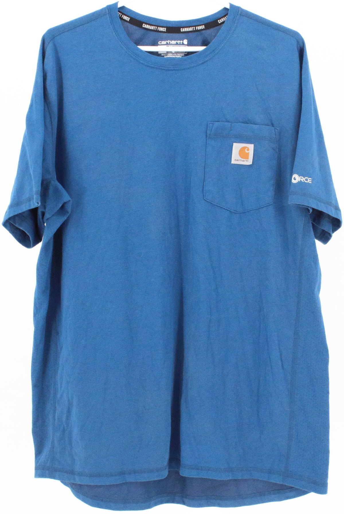 Carhartt Force Relaxed Fit Blue Front Pocket T-Shirt