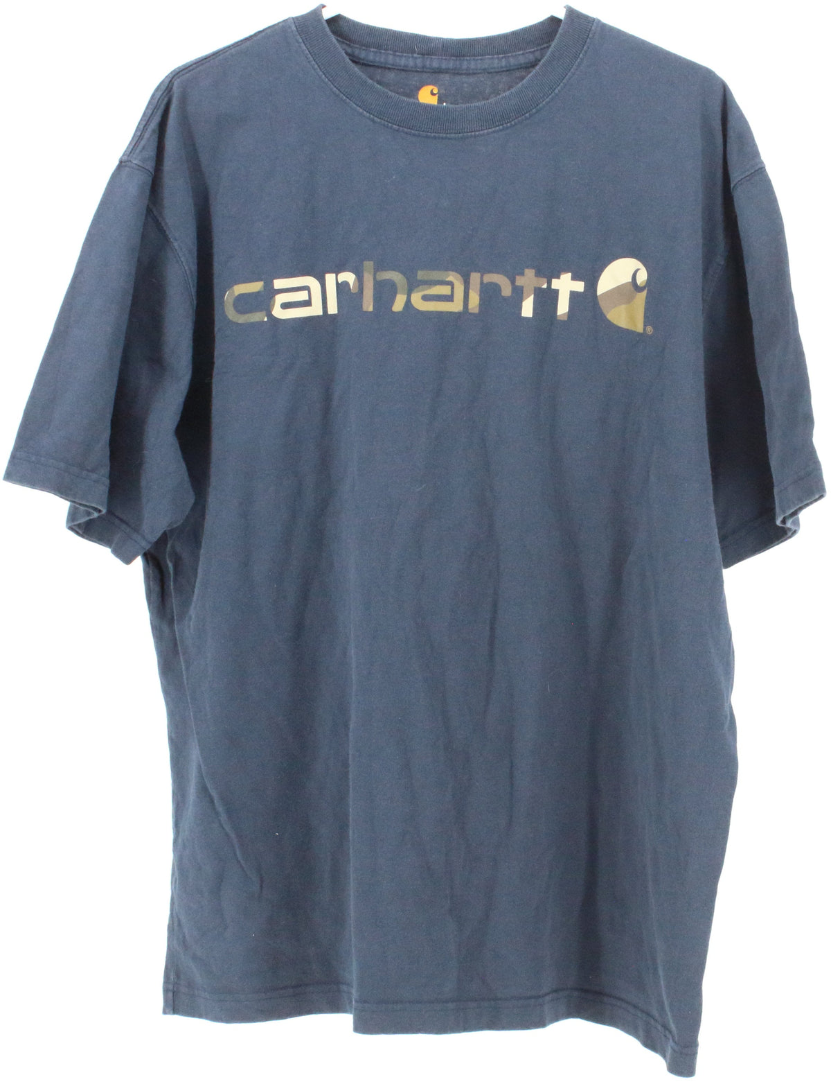 Carhartt Original Fit Navy Blue Front Logo Silk T-Shirt