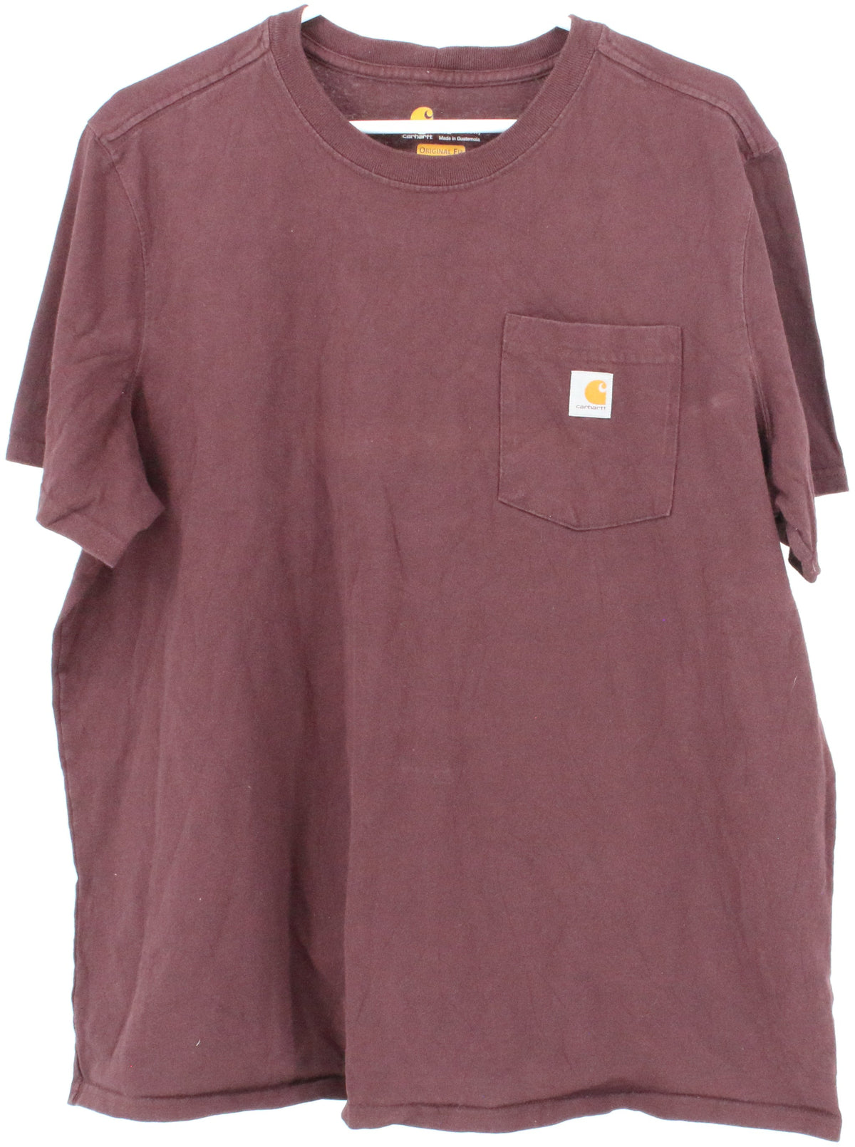 Carhartt Original Fit Burgundy Front Pocket T-Shirt