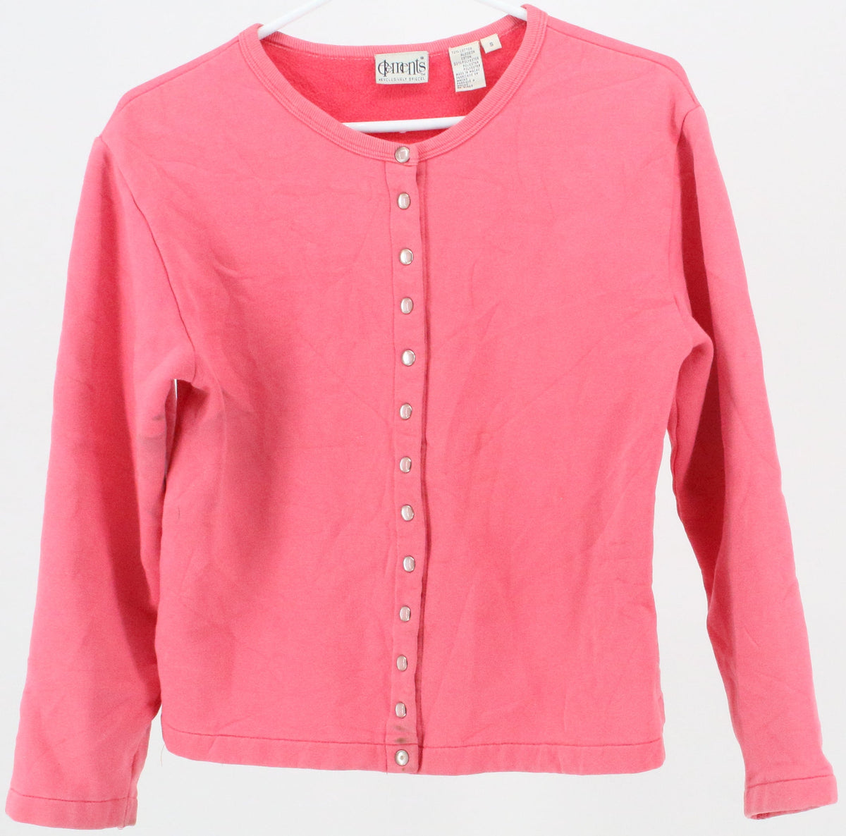 Elements Pink Full Button Up Sweatshirt