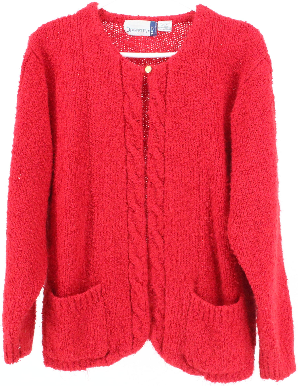 Petite red sale cardigan