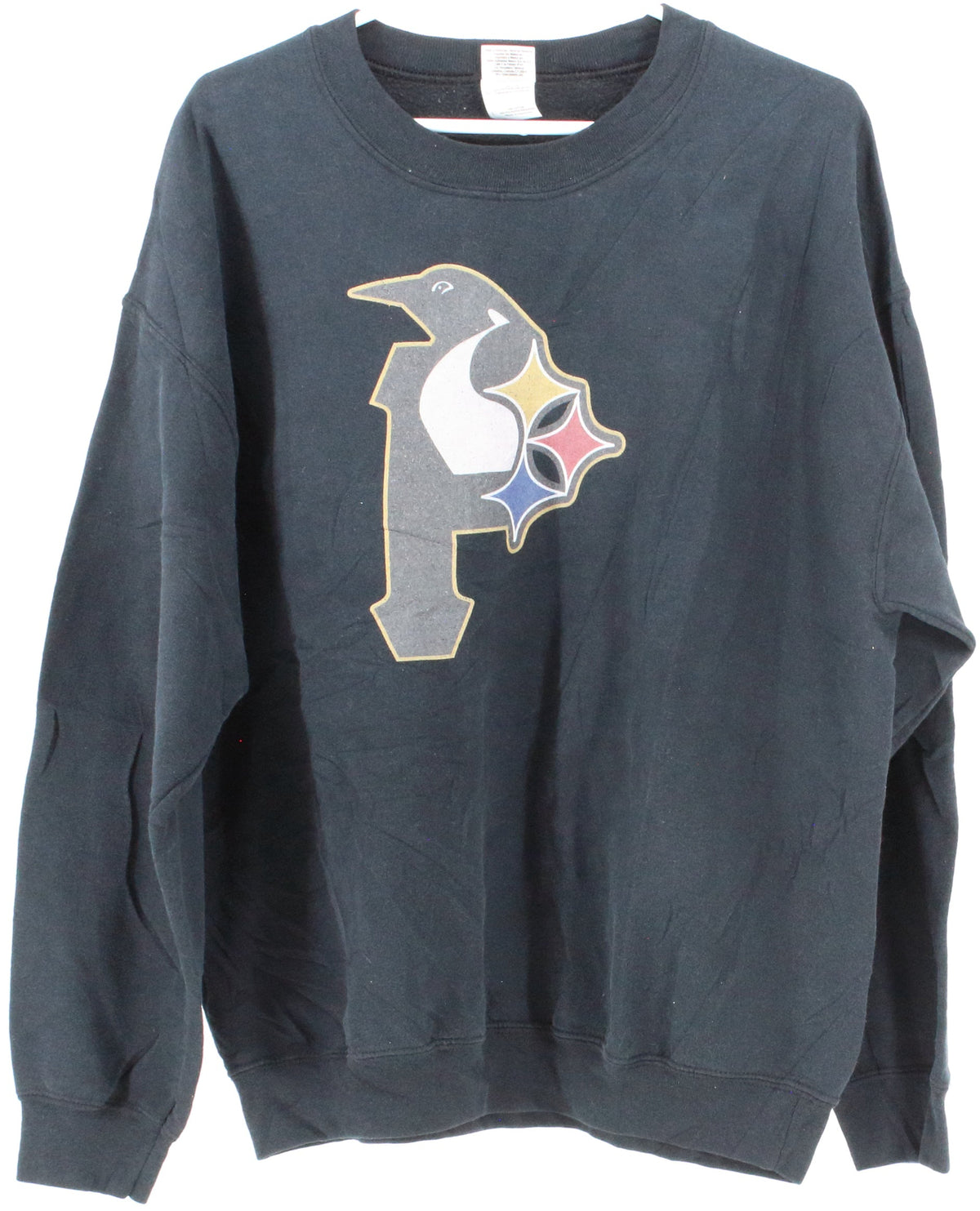 Gildan Pittsburgh Steelers Penguins Pirates Navy Blue Sweatshirt