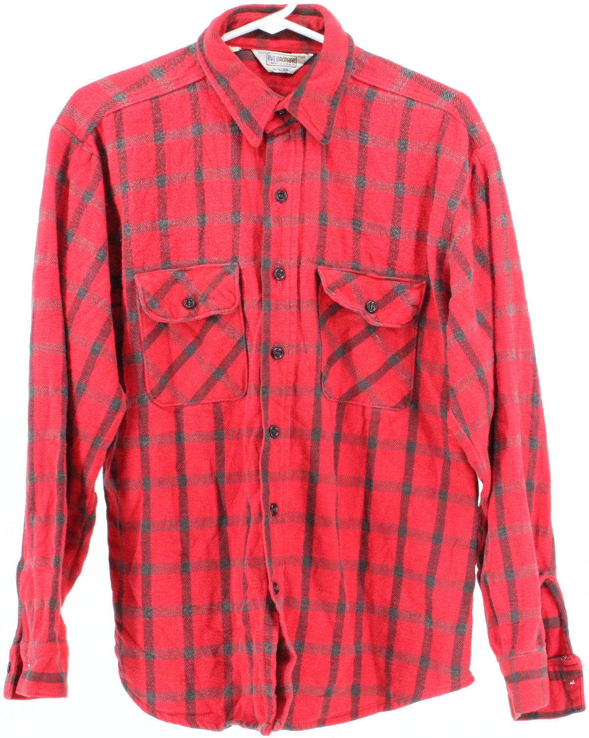 Five Brother Red and Black Plaid Flannel Shirt