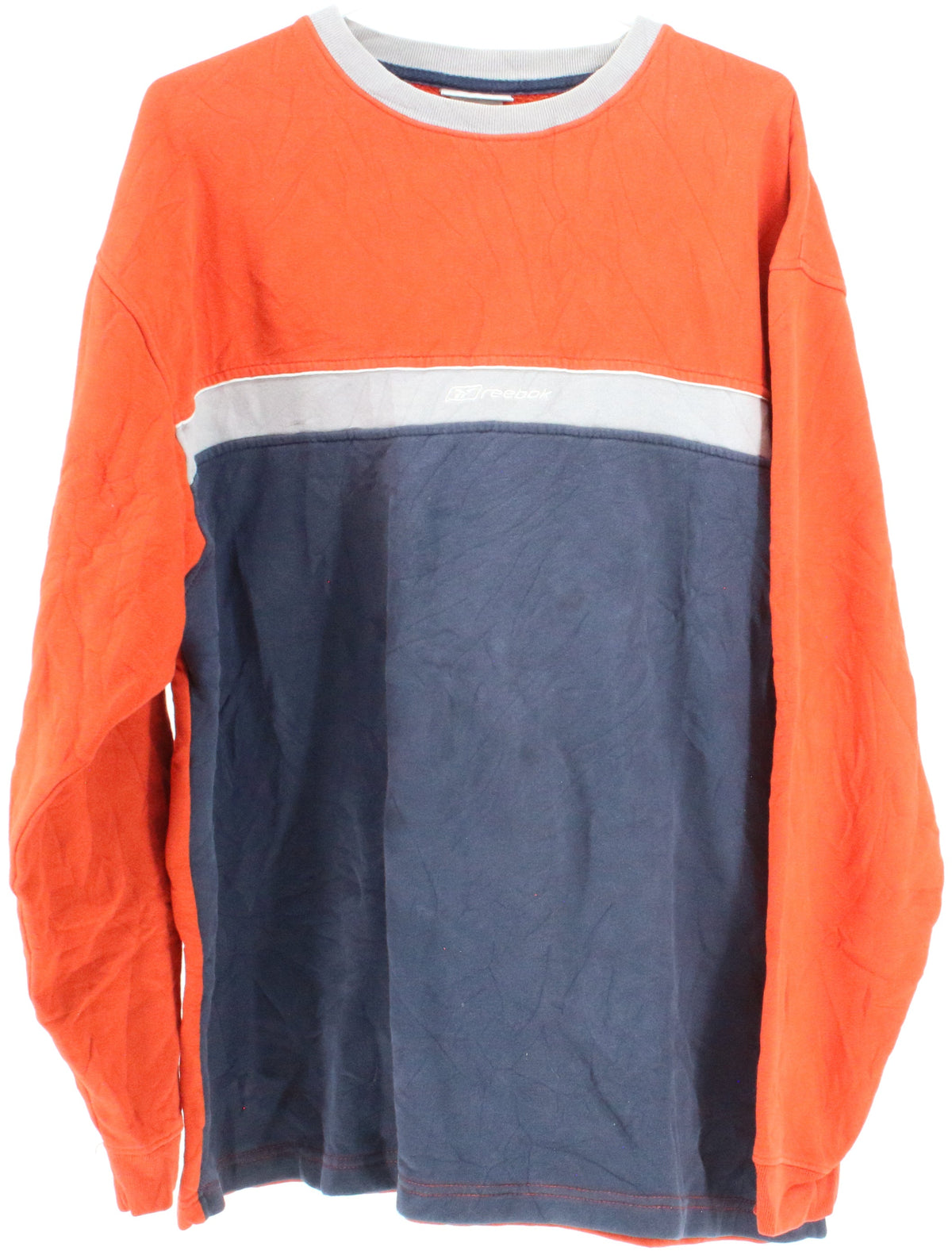 Reebok Orange Blue and Grey Sweatshirt