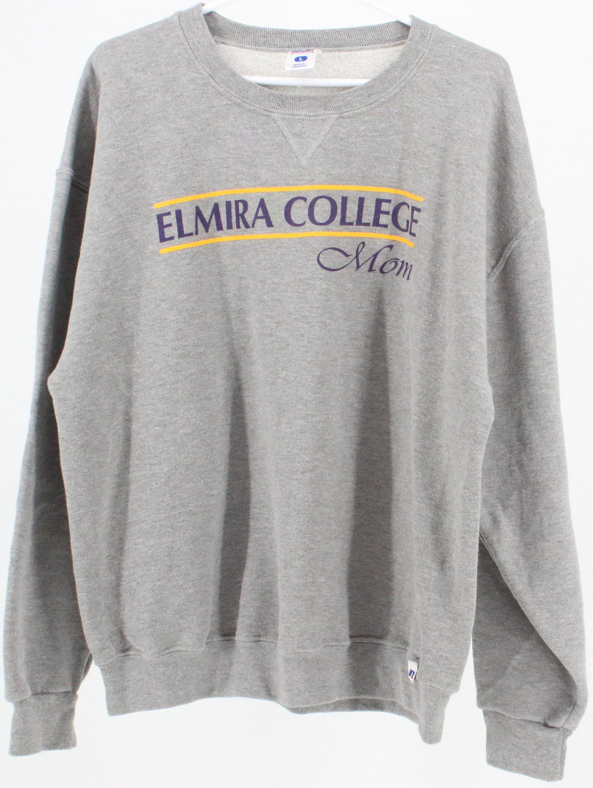 Russell Athletic Elmira College Mom Grey Sweatshirt