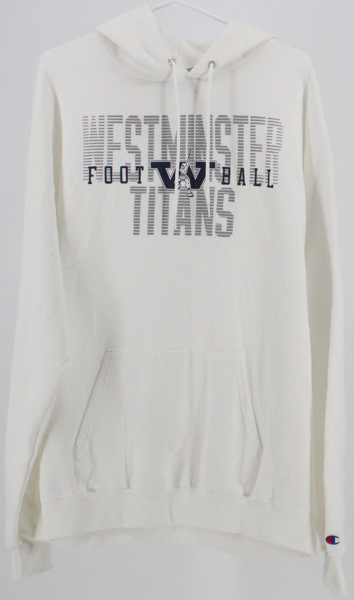 Champion Westminster Titans Football White Hooded Sweatshirt