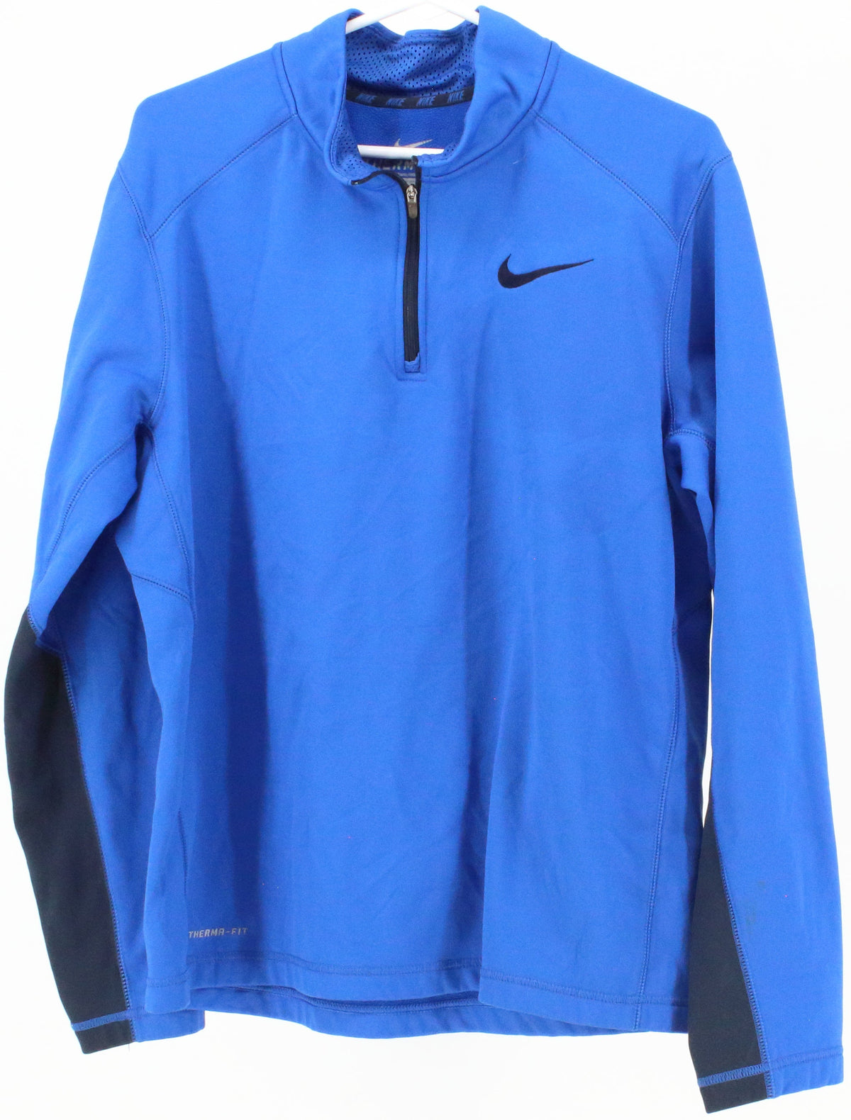 Nike Therma-Fit Half Zip Blue Long Sleeve T-Shirt