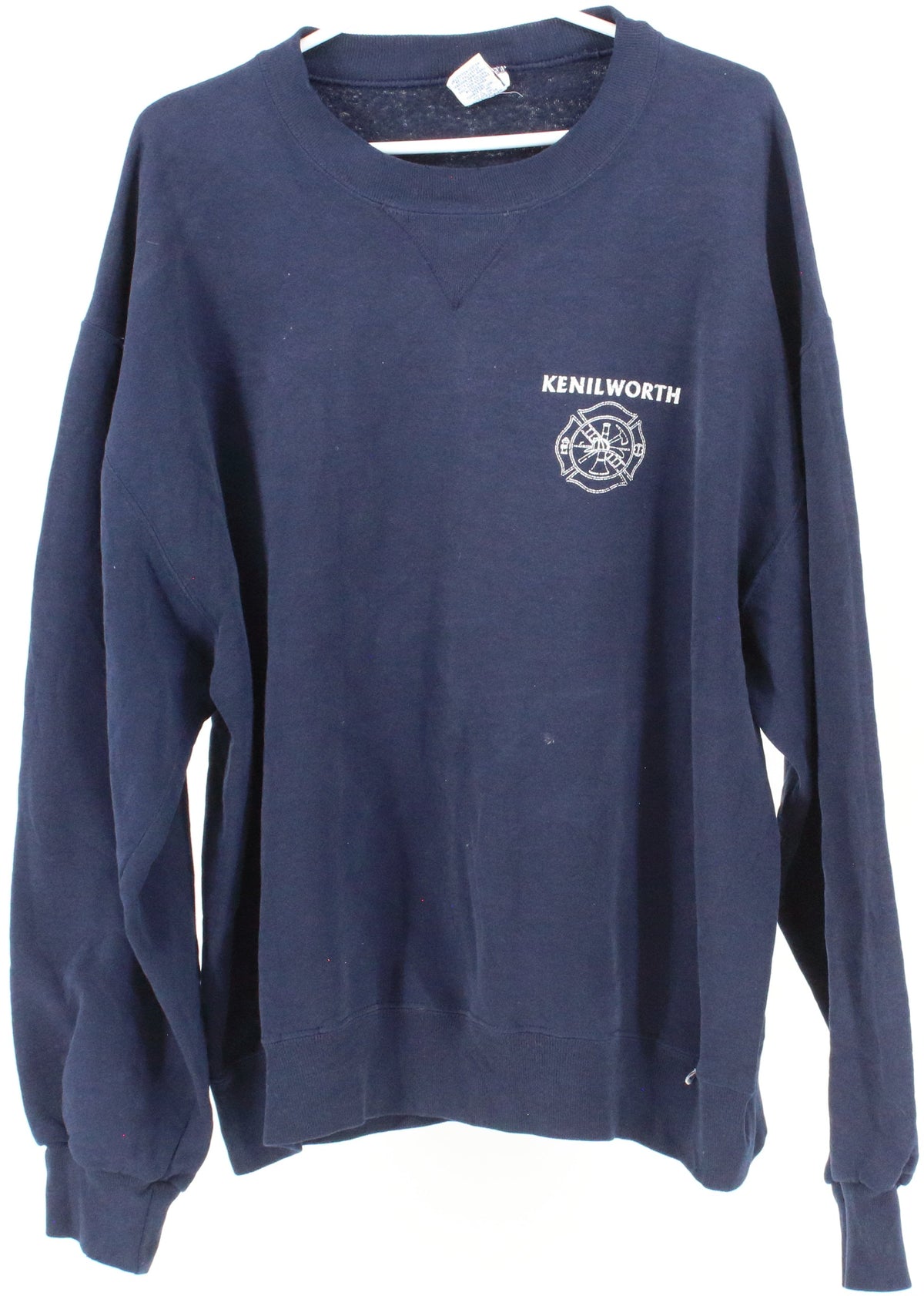 Russell Athletic Kenilworth Navy Blue and White Sweatshirt