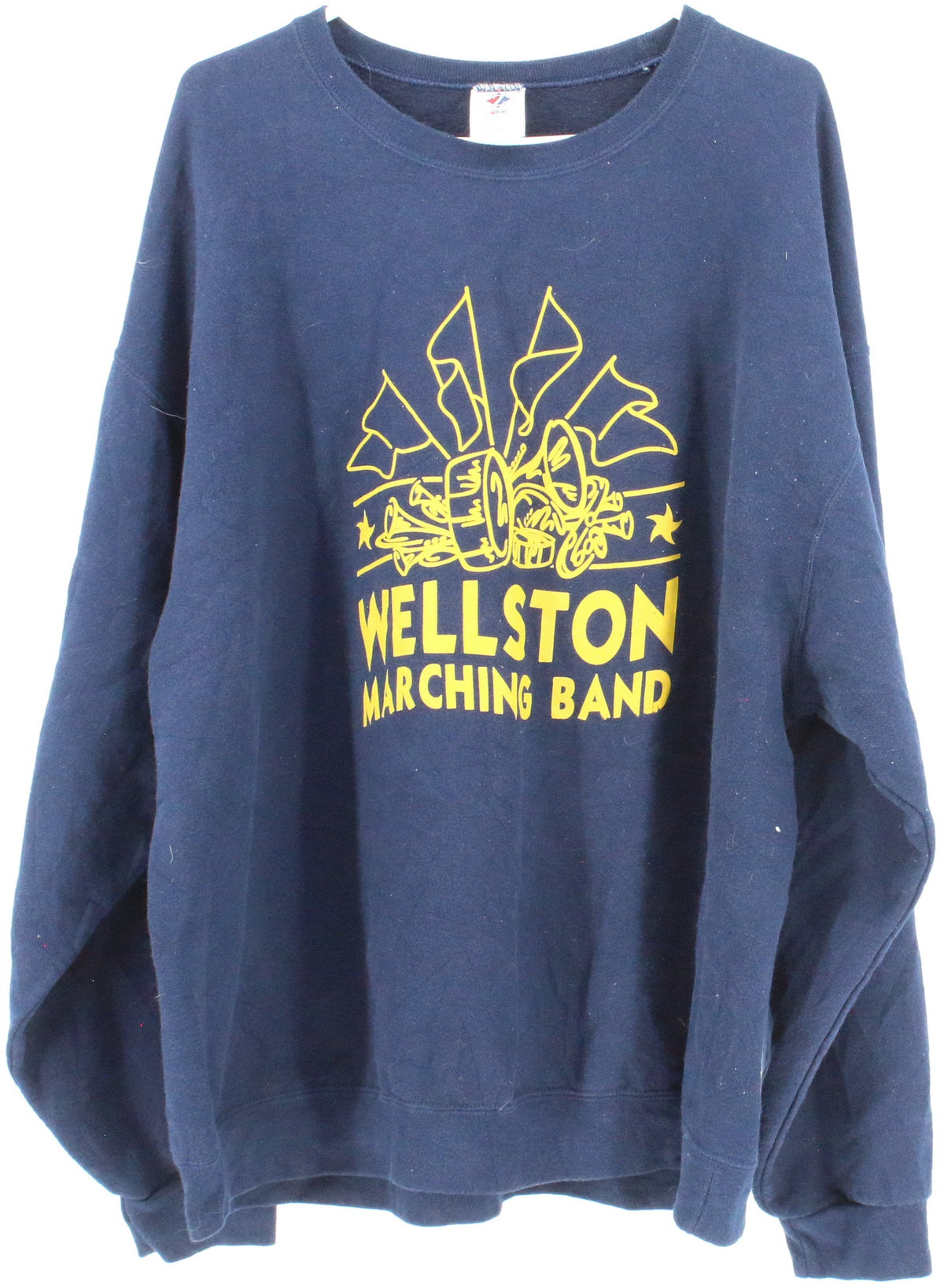 Jerzees Wellston Navy Blue and Yellow Sweatshirt