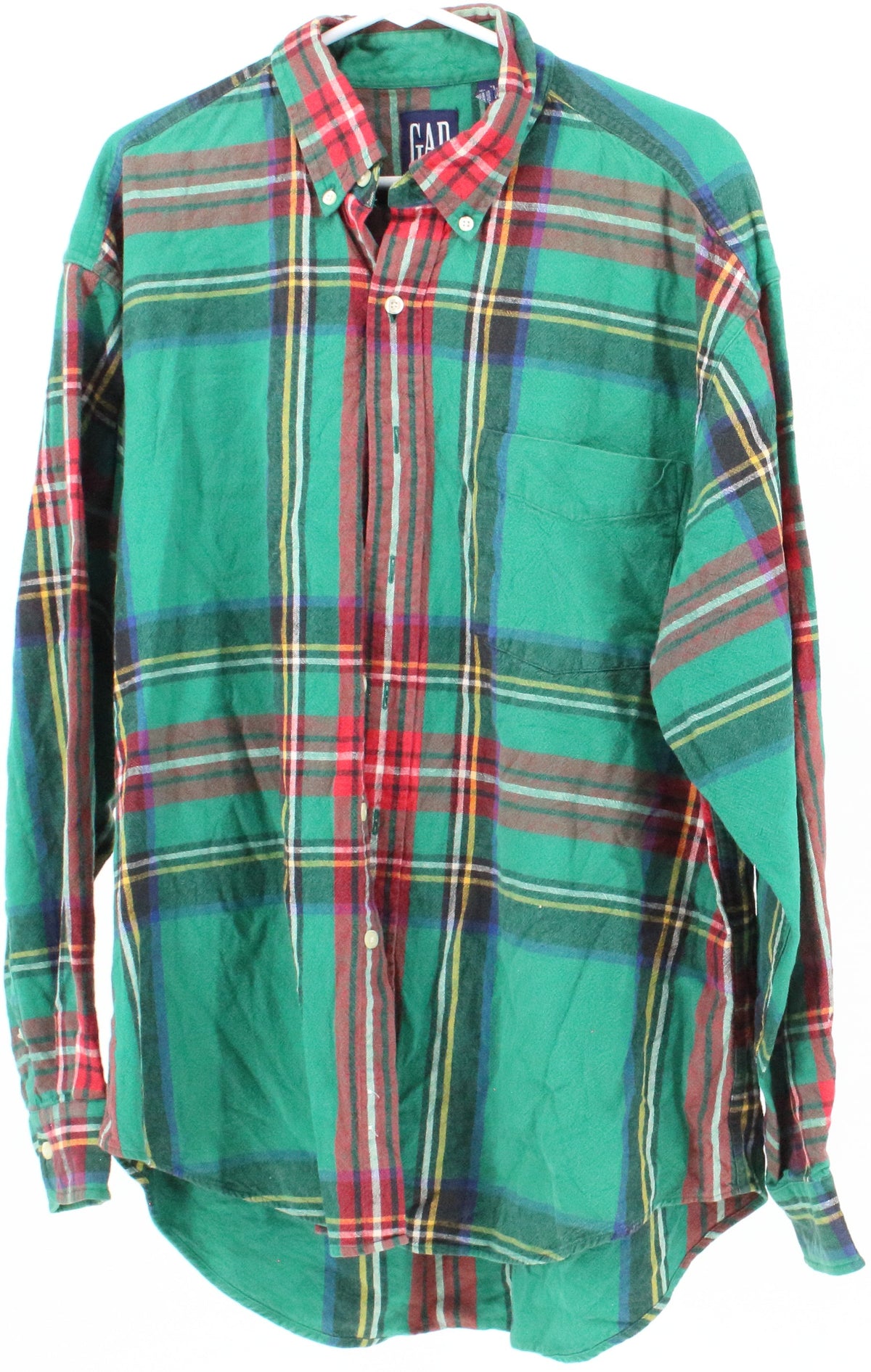 Gap Green Plaid Cotton Shirt