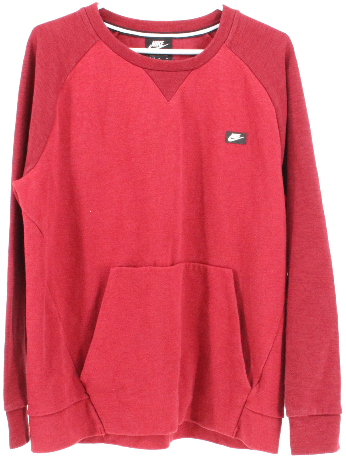 Nike Red and Burgundy Front Pocket Sweatshirt