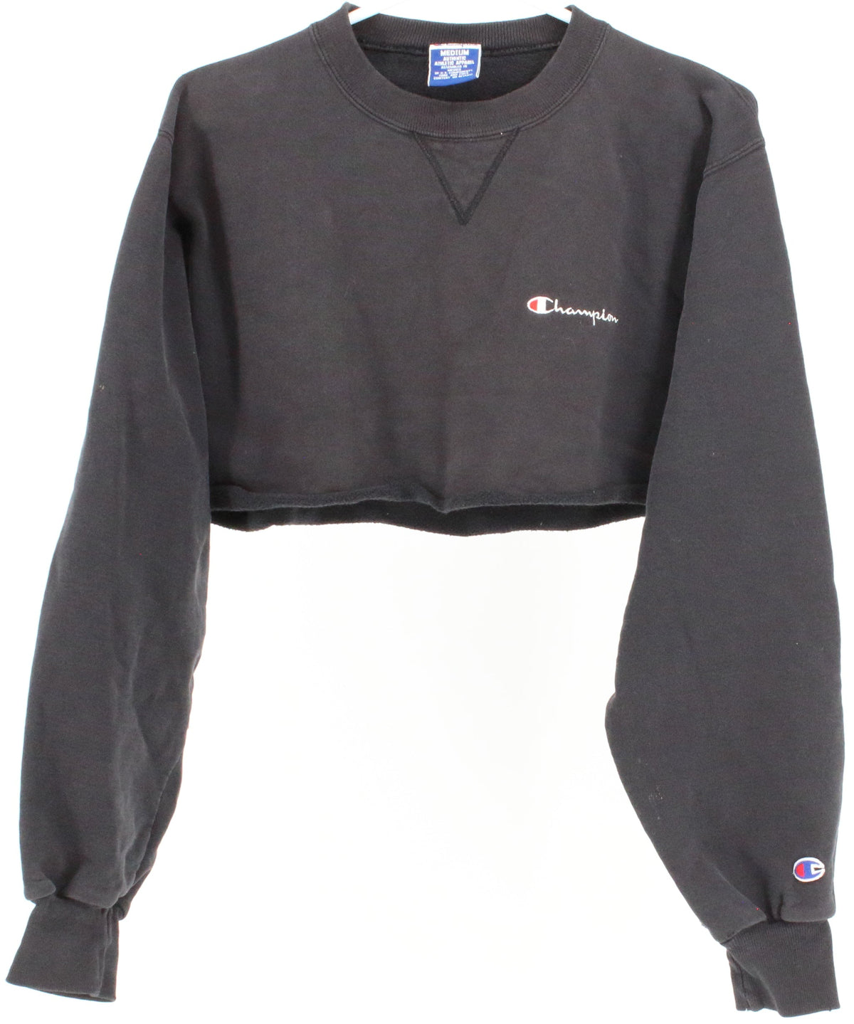 Champion Black Cropped Sweatshirt