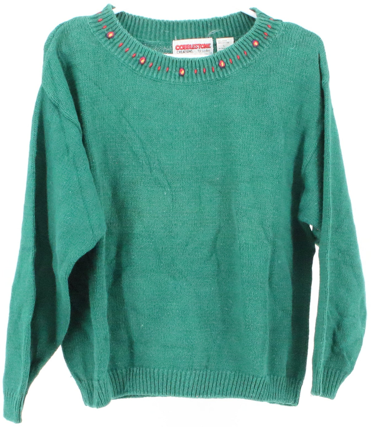 Cobblestone Creations... for Ladies Green Women's Sweater