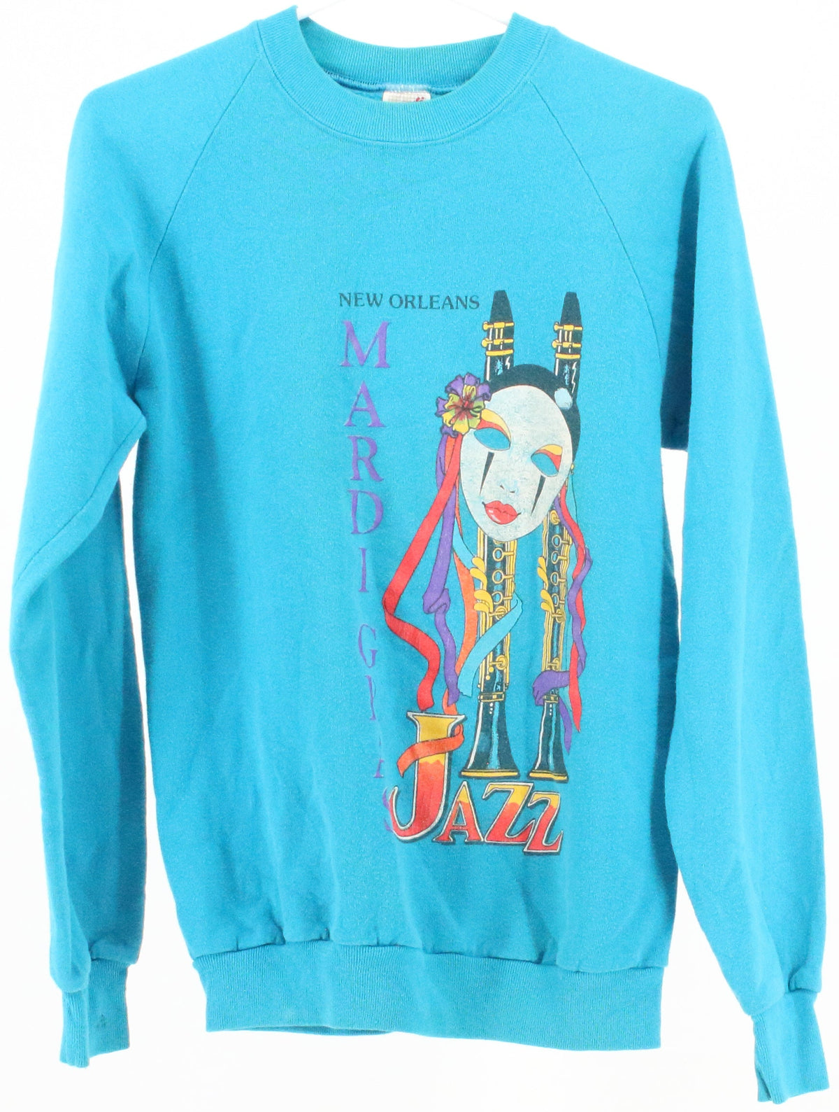 Jerzees New Orleans Print Turquoise Sweatshirt