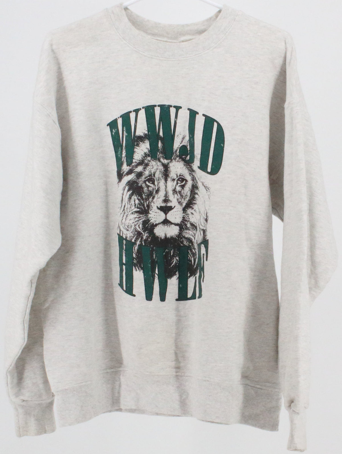 Hanes WWJD HWLF Print Grey Sweatshirt