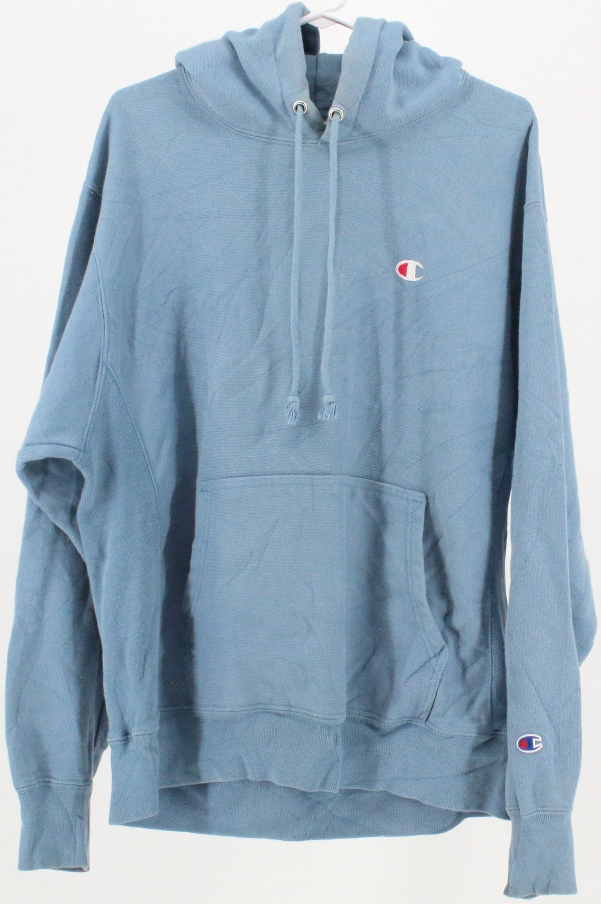 Champion Light Blue Reverse Weave Hooded Sweatshirt