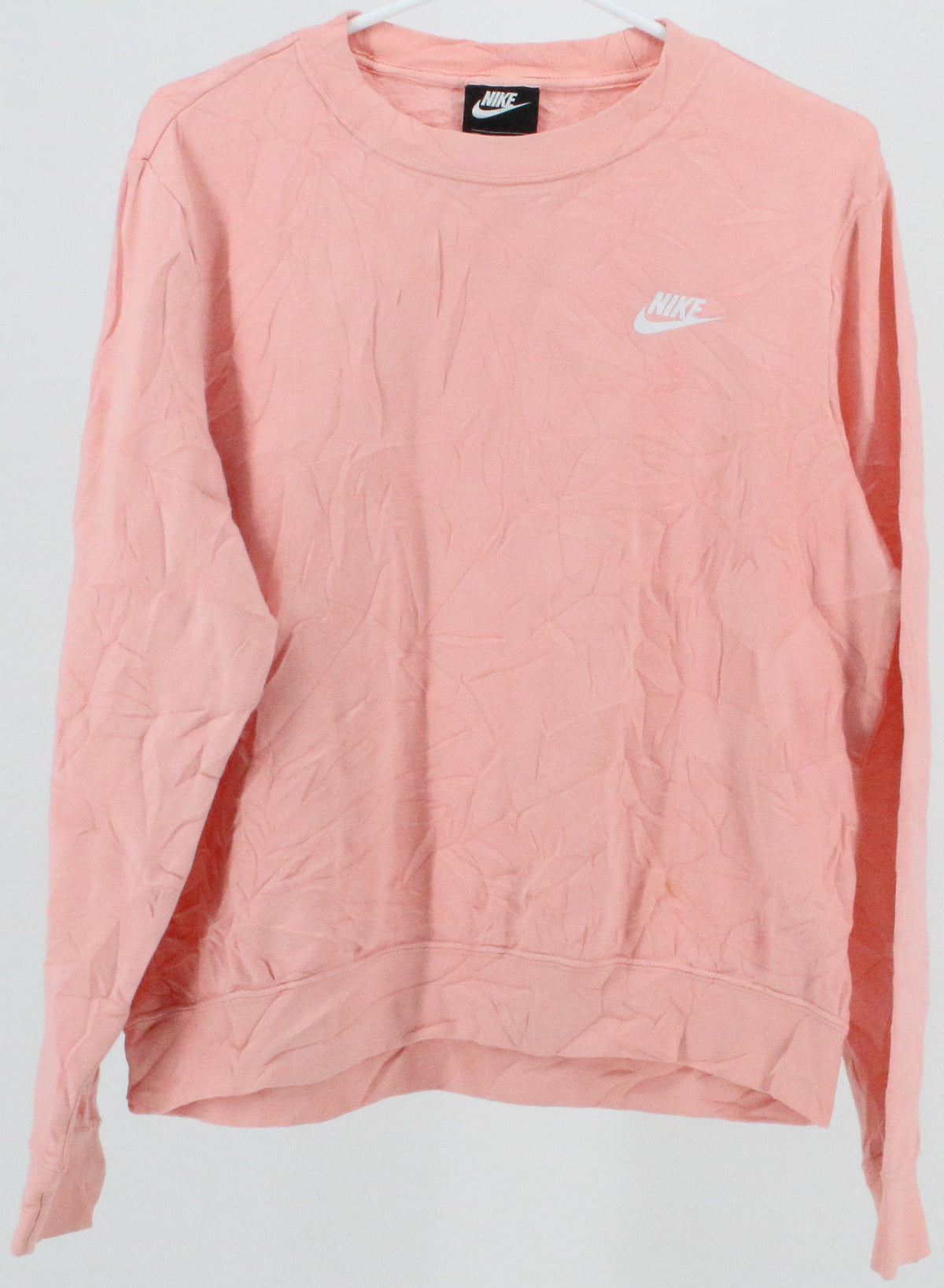 Nike Light Pink Sweatshirt With Small White Front Logo