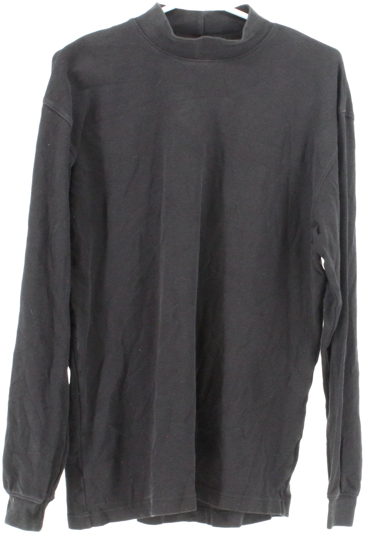 St John's Bay Black Mock Neck Long Sleeved T-Shirt