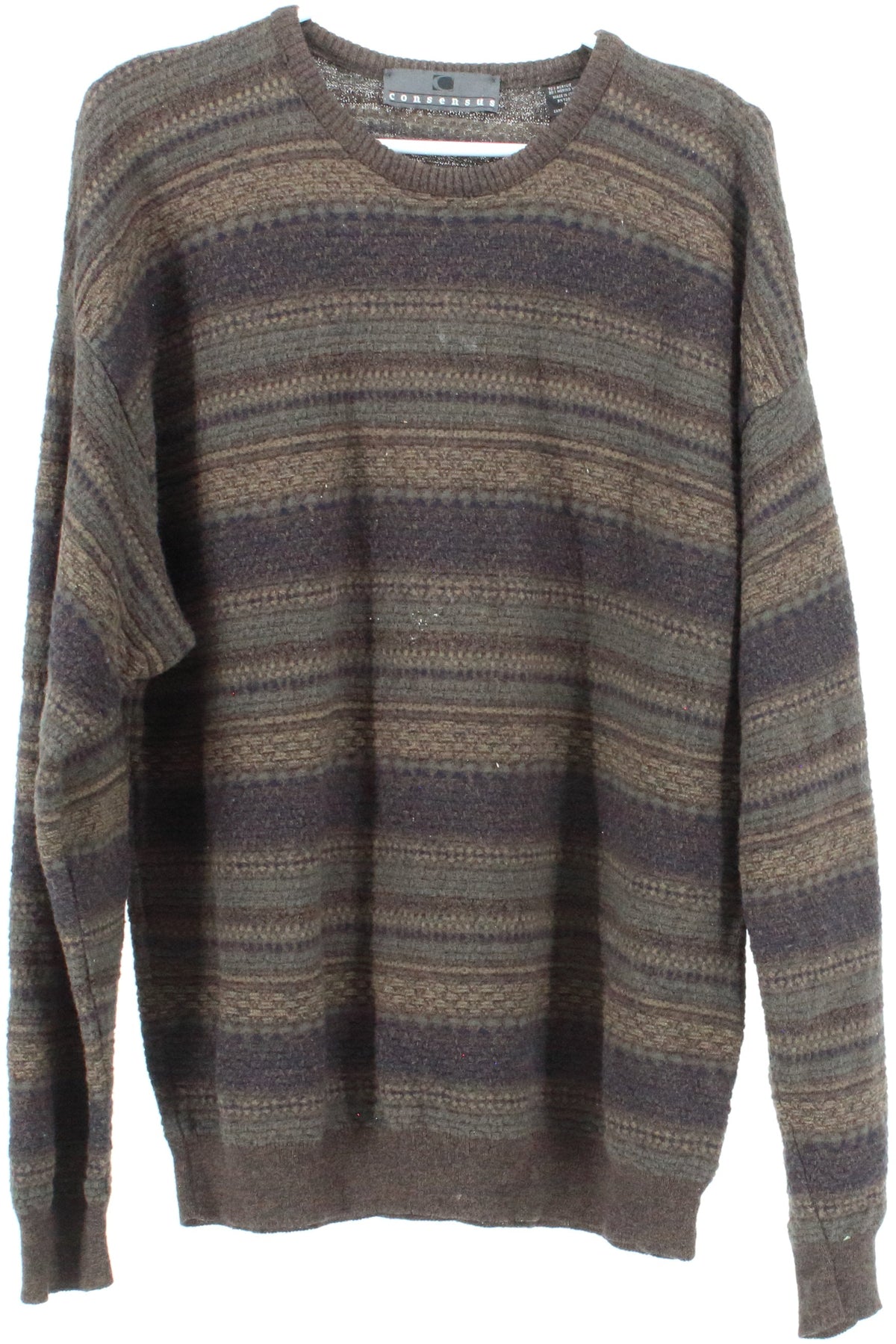 Consensus Brown and Blue Men's Sweater