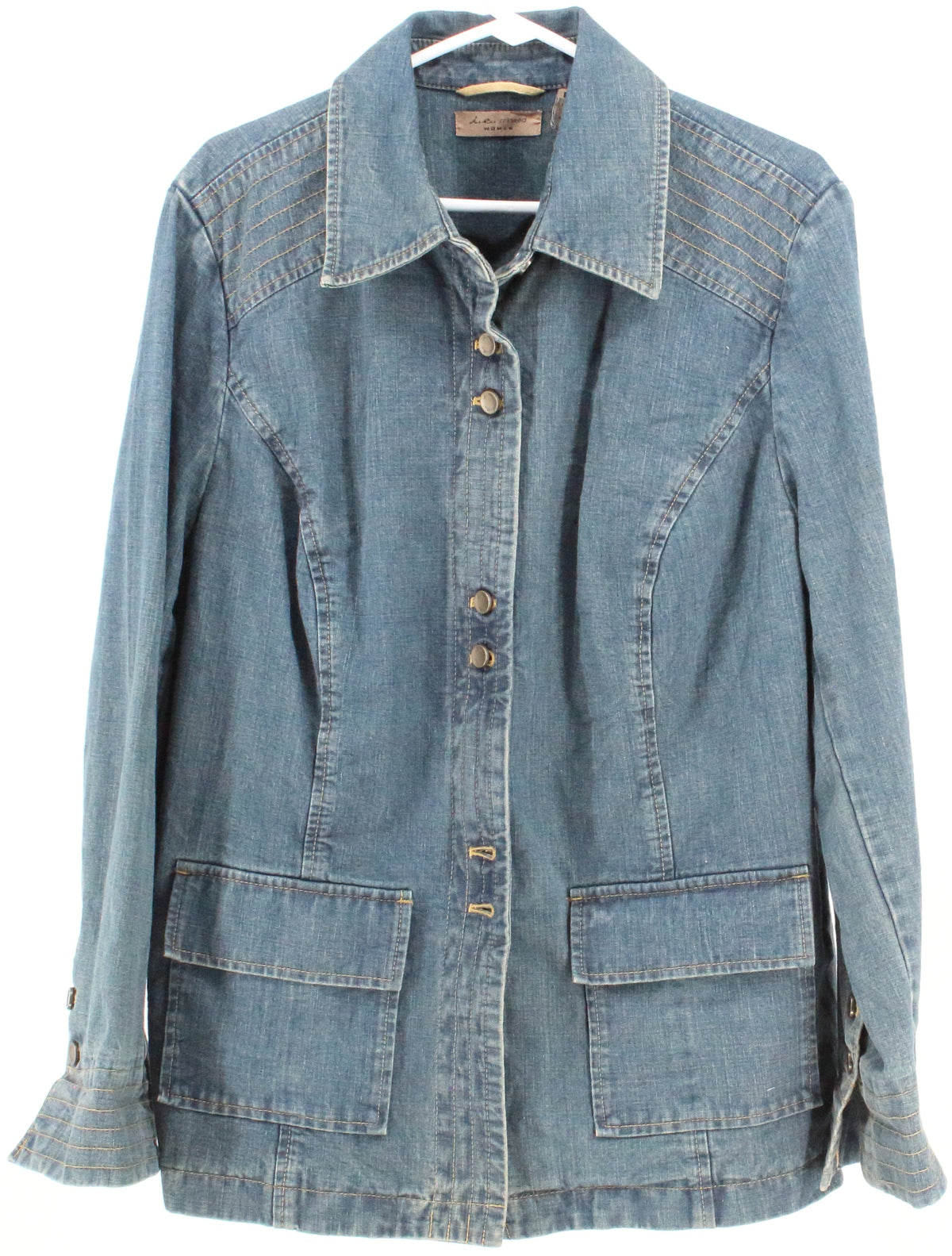 i.e. Relaxed Woman Blue Wash Denim Jacket