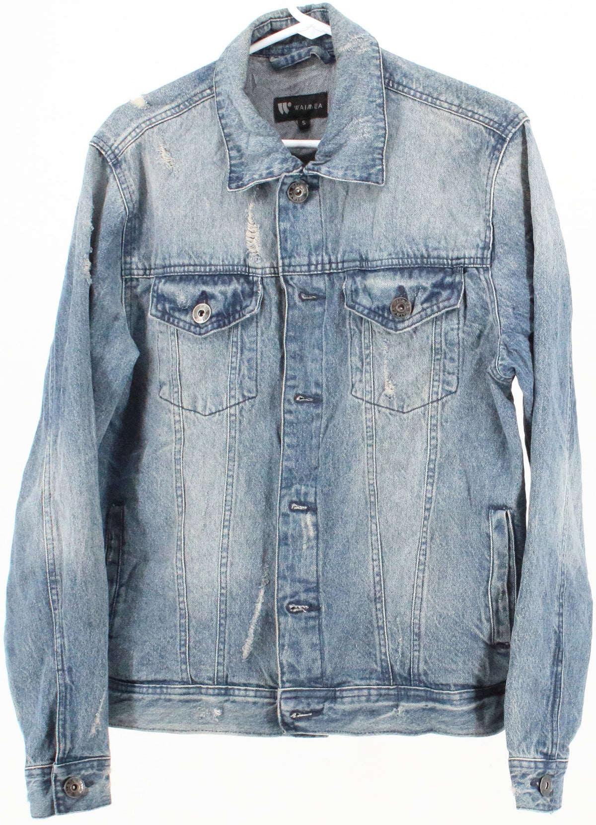 Waimea Distressed Blue Wash Denim Jacket