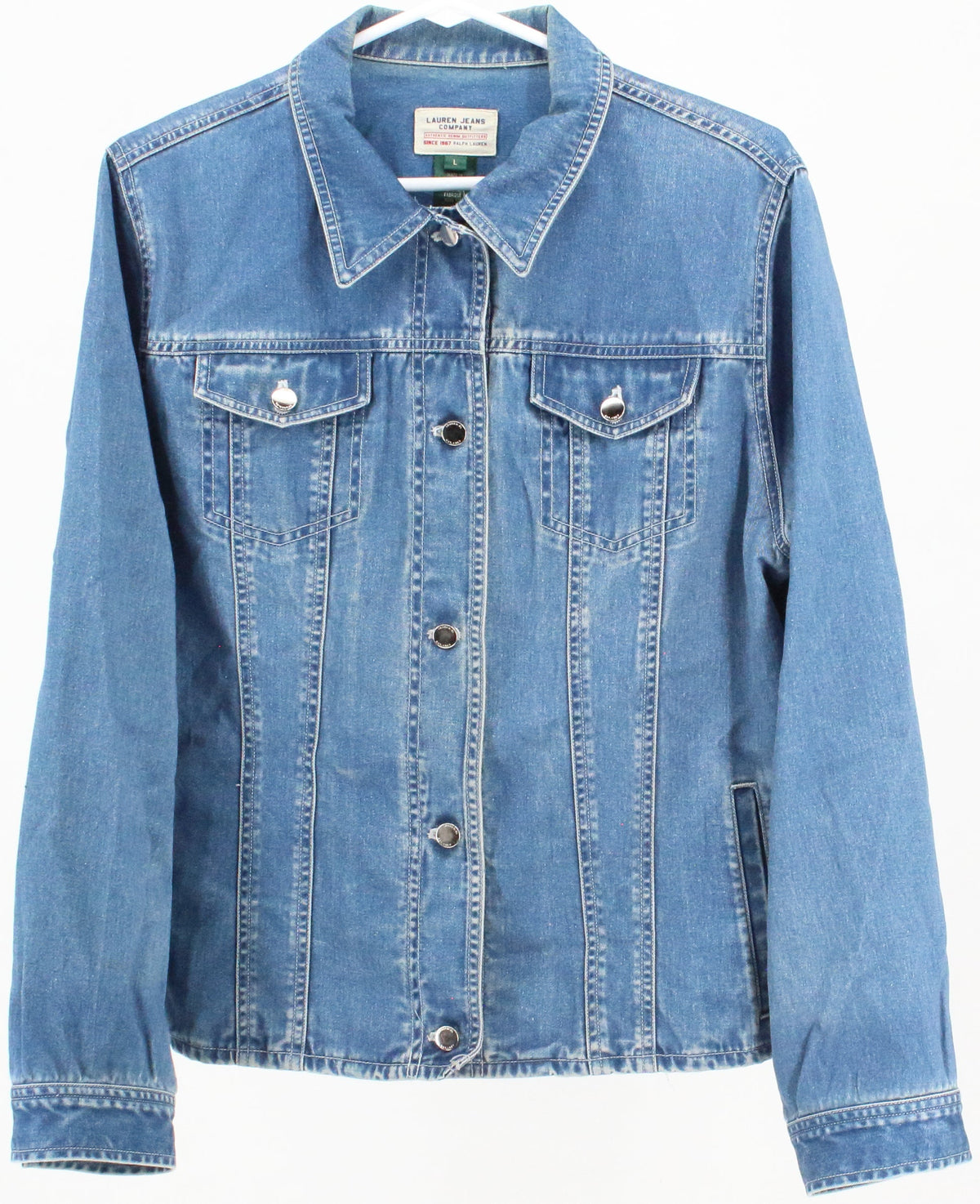 Lauren Jeans Company Mid Blue Wash Denim Jacket