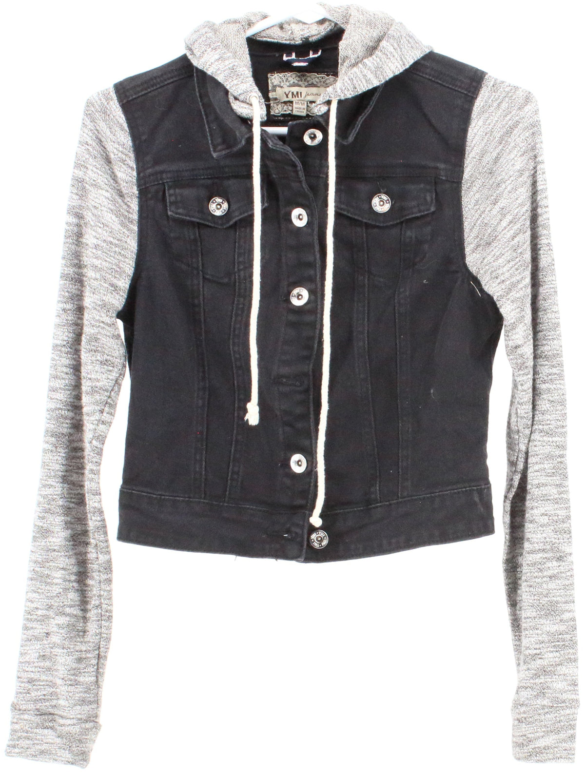 Ymi Jeans Black Hooded Jacket