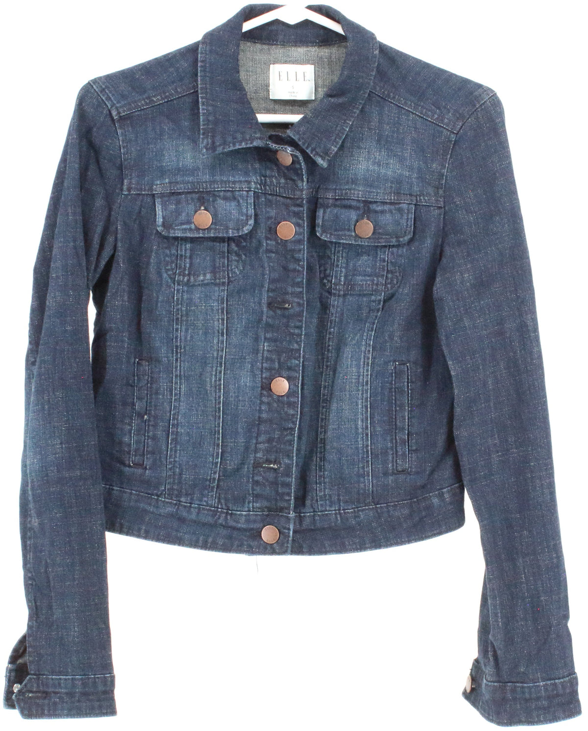 Elle Dark Blue Wash Denim Jacket