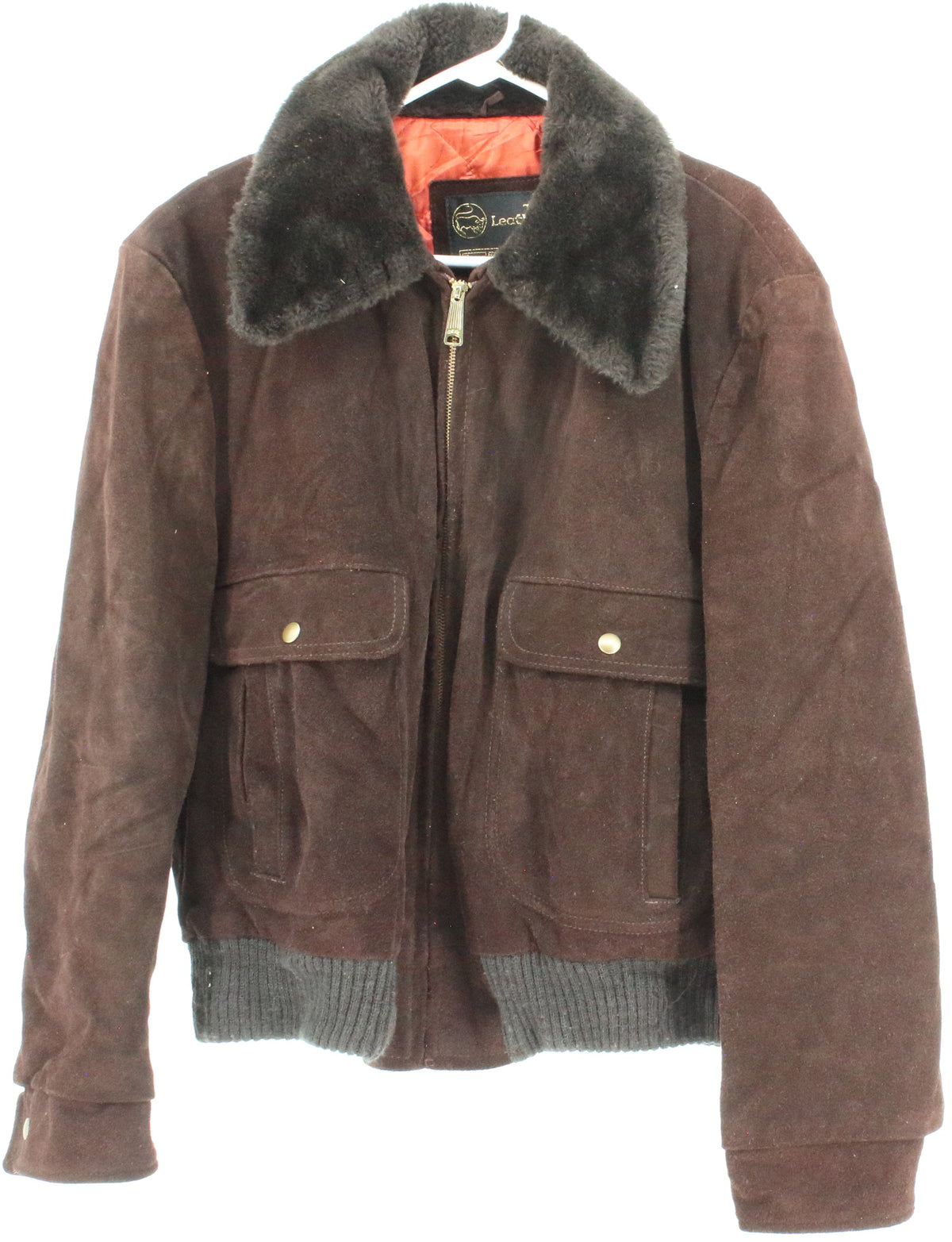 The Leather Shop Brown Bomber Leather Jacket