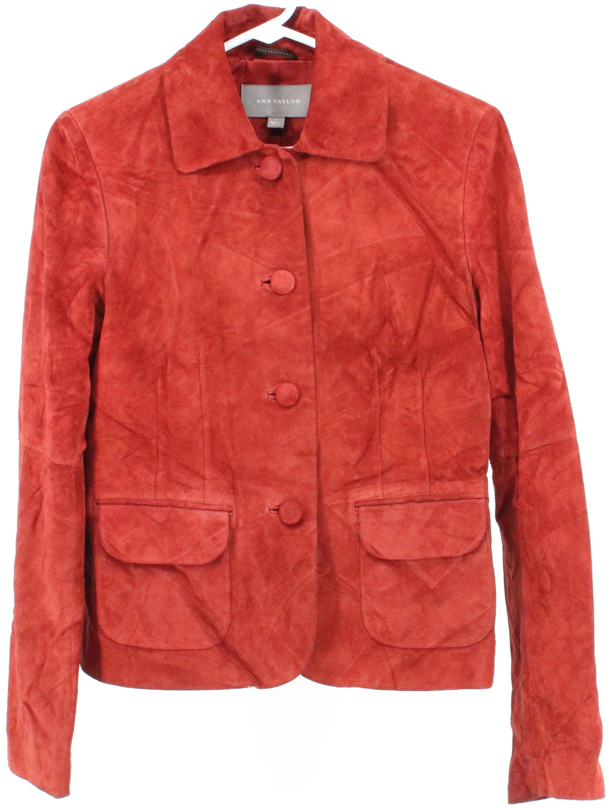 Ann Taylor Red Leather Jacket