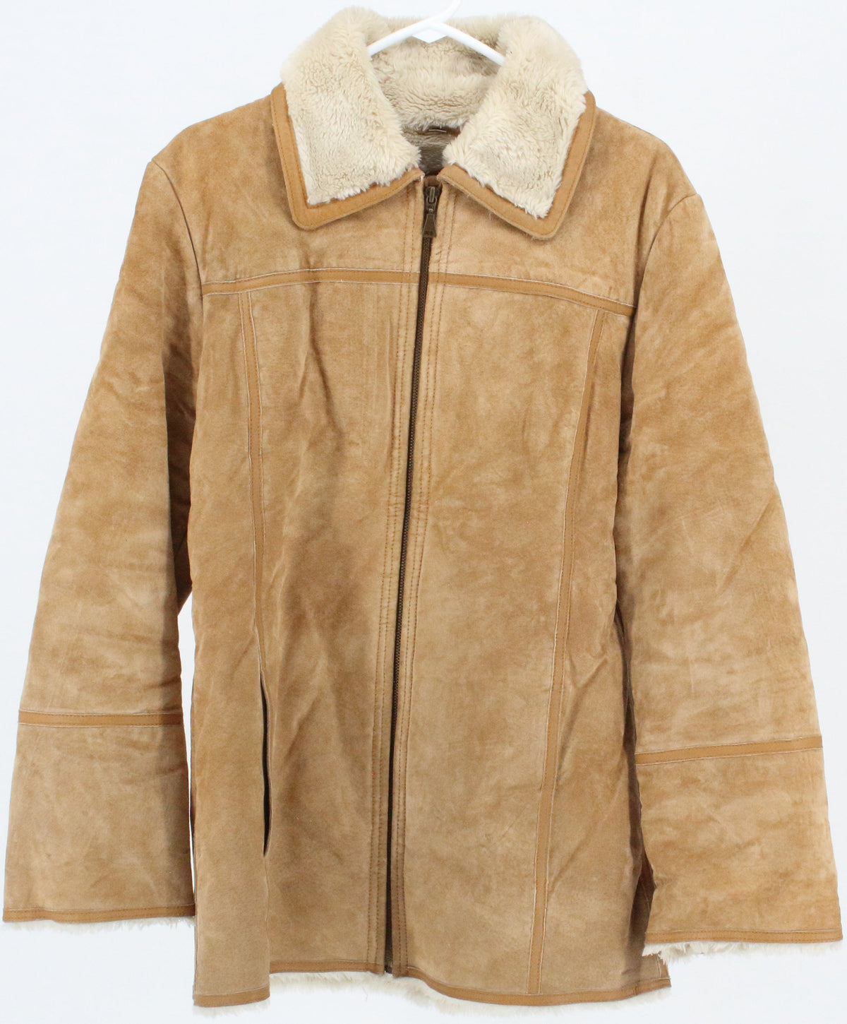 Avanti Beige Mid Leather Jacket