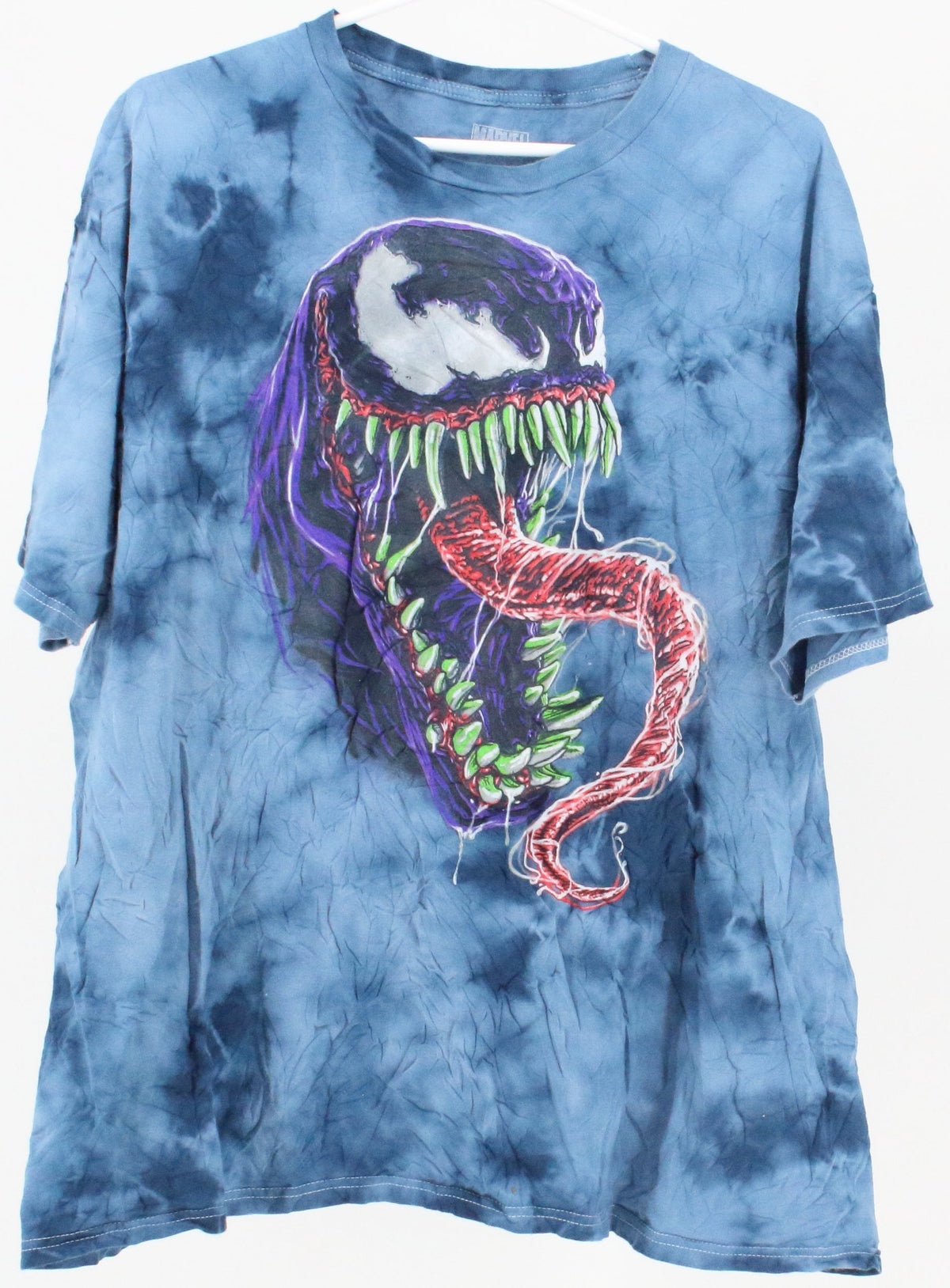 Marvel Blue Tie Dye Front Print T-Shirt