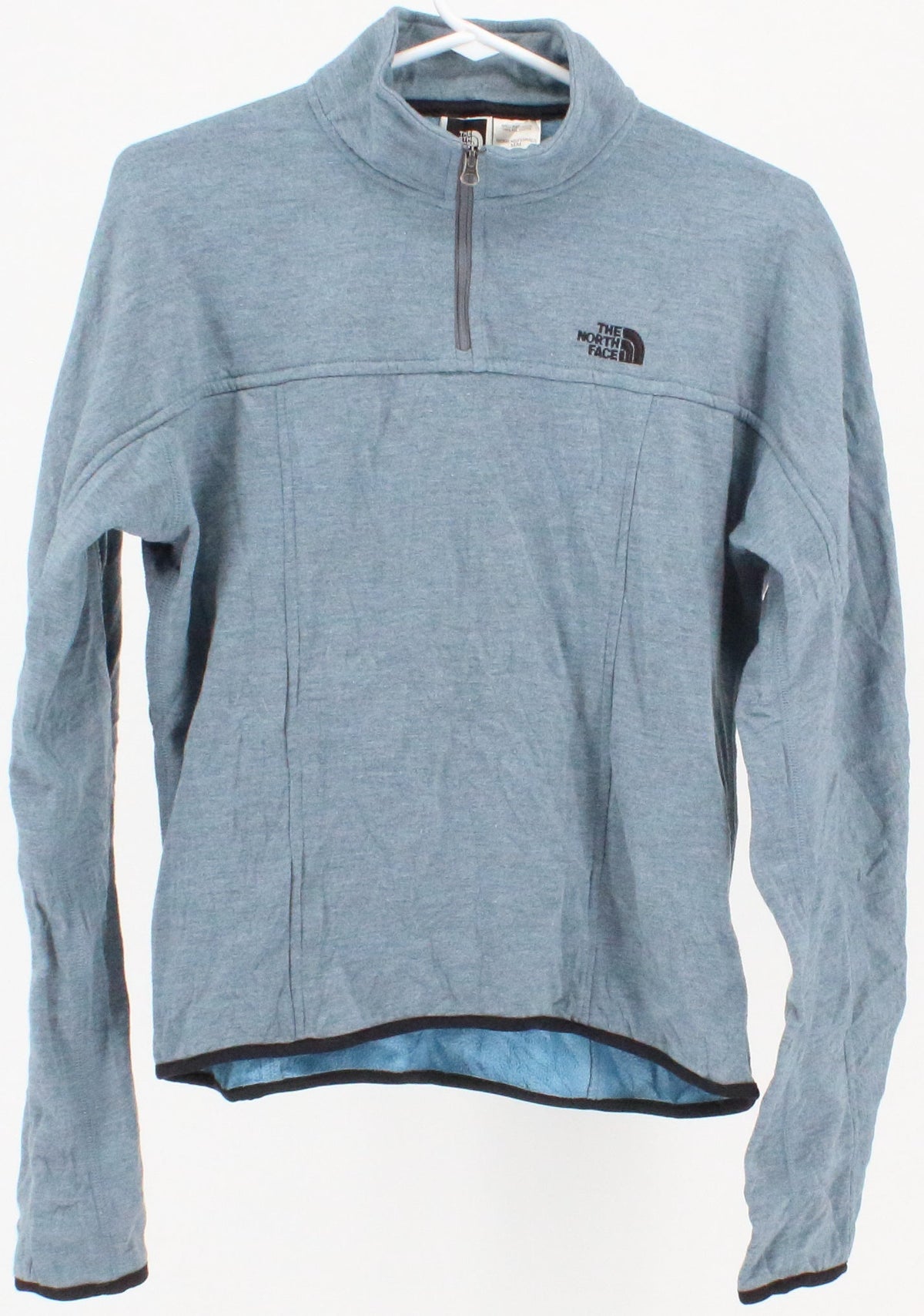 The North Face Blue Melange Half Zip Sweatshirt