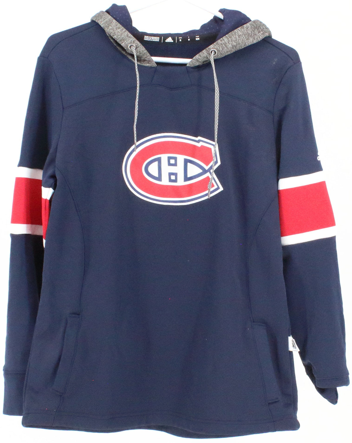 Adidas NHL Montreal Canadiens Navy Blue and Red Hooded Sweatshirt