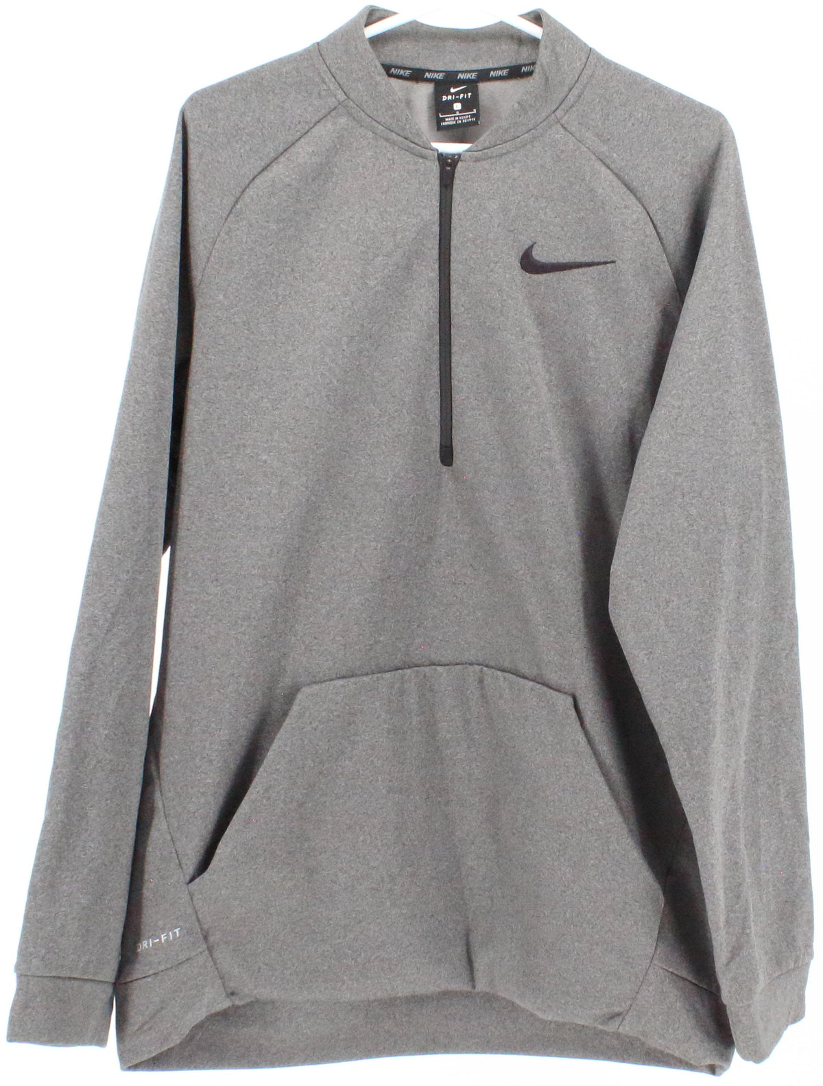 Nike Dark Grey Dri Fit Half Zip Sweatshirt